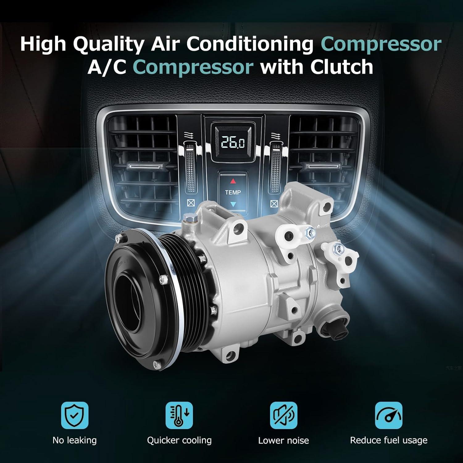 Compresor de A/C Mulcoll para Toyota Camry 2.4L y 2.5L