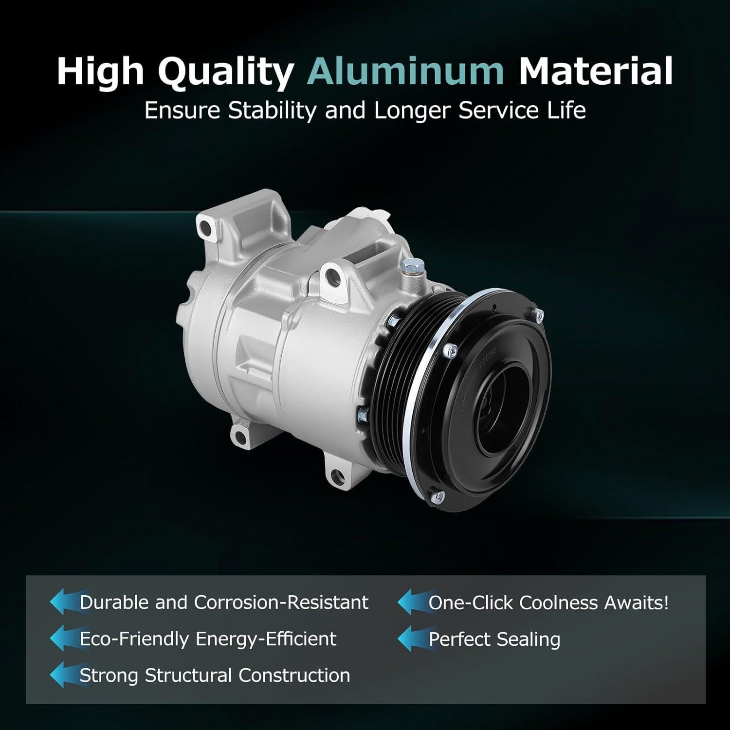 Compresor de A/C Mulcoll para Toyota Camry 2.4L y 2.5L