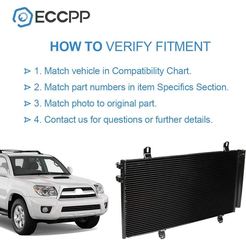 Condensador A/C ECCPP CU3396 para Toyota y Lexus 2007-2016