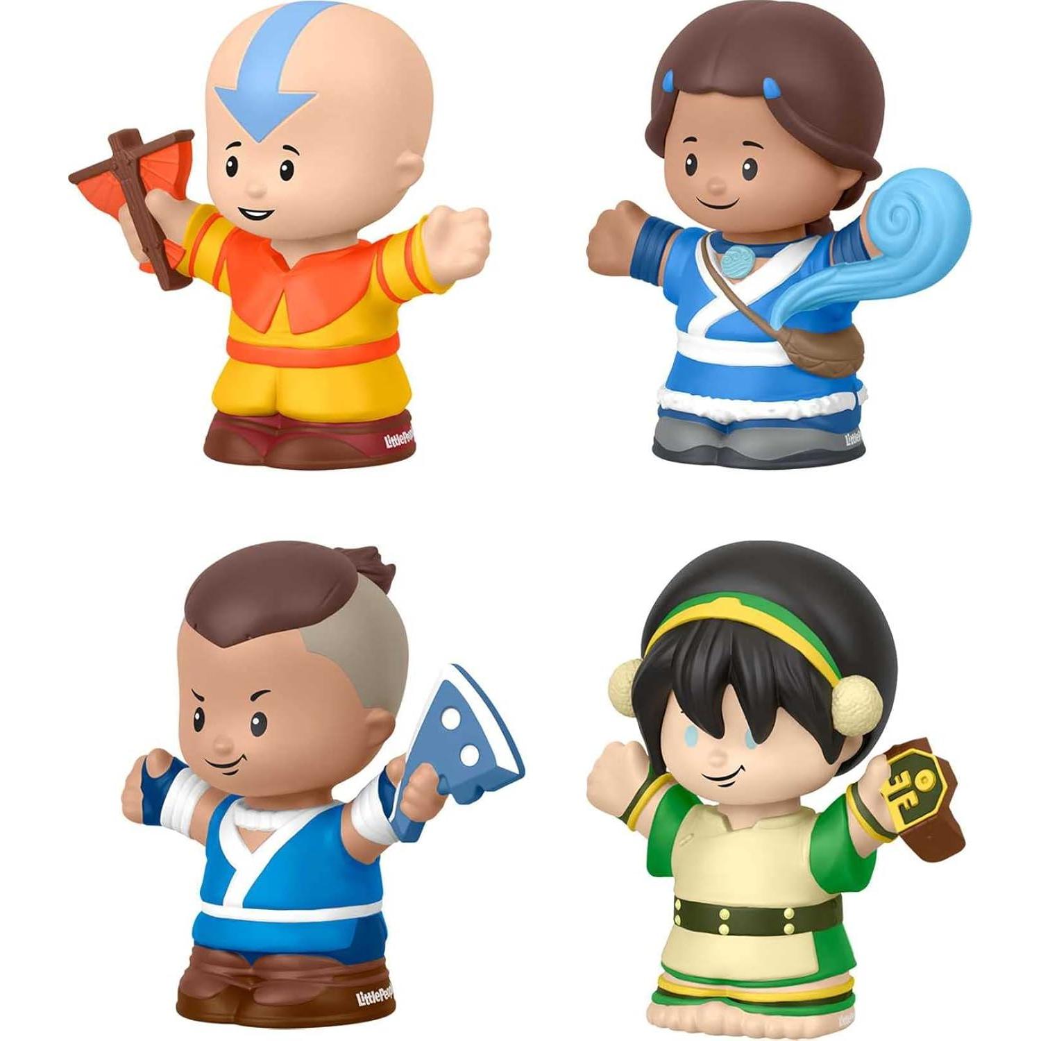 Conjunto Figuras Little People Collector Aang 4 Piezas