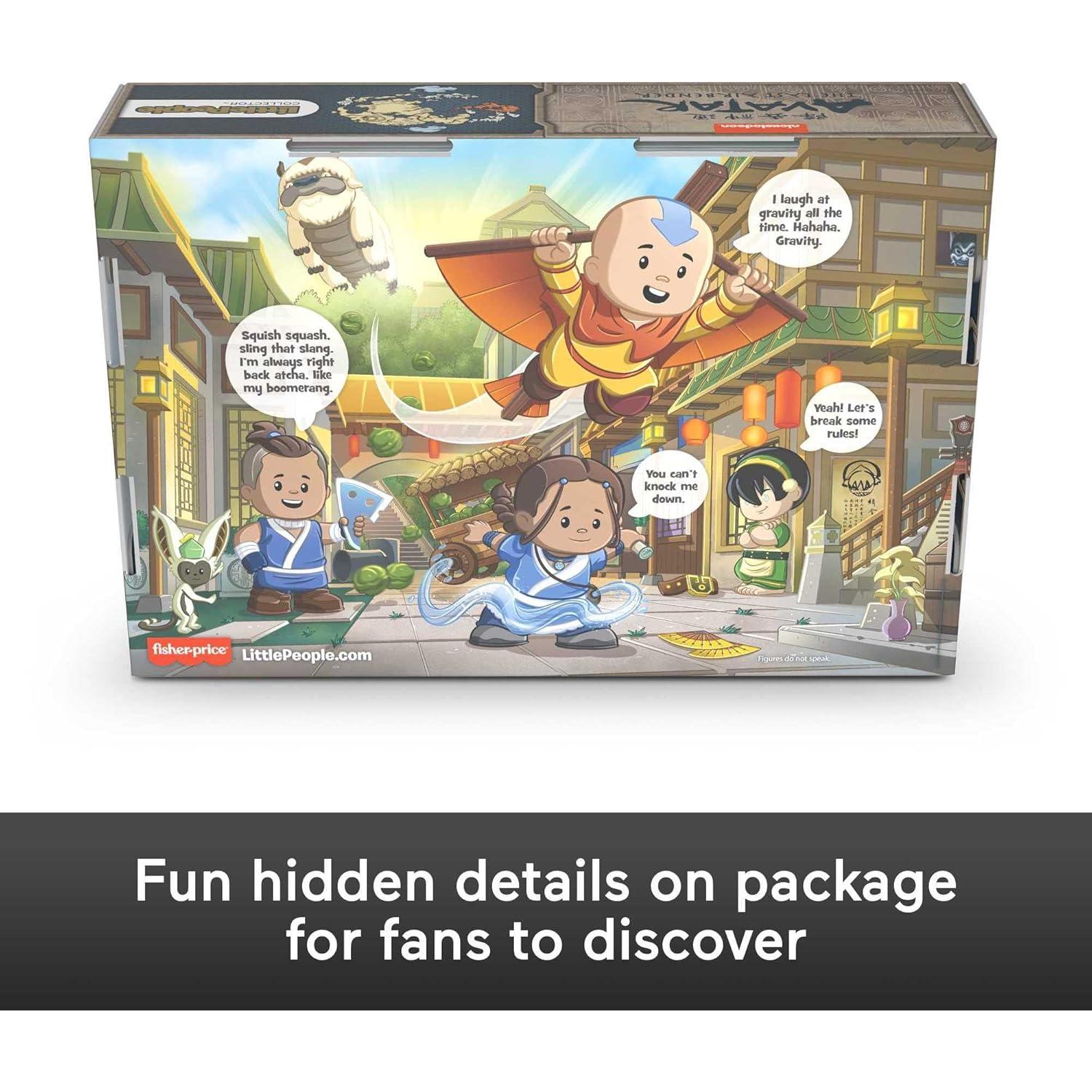 Conjunto Figuras Little People Collector Aang 4 Piezas