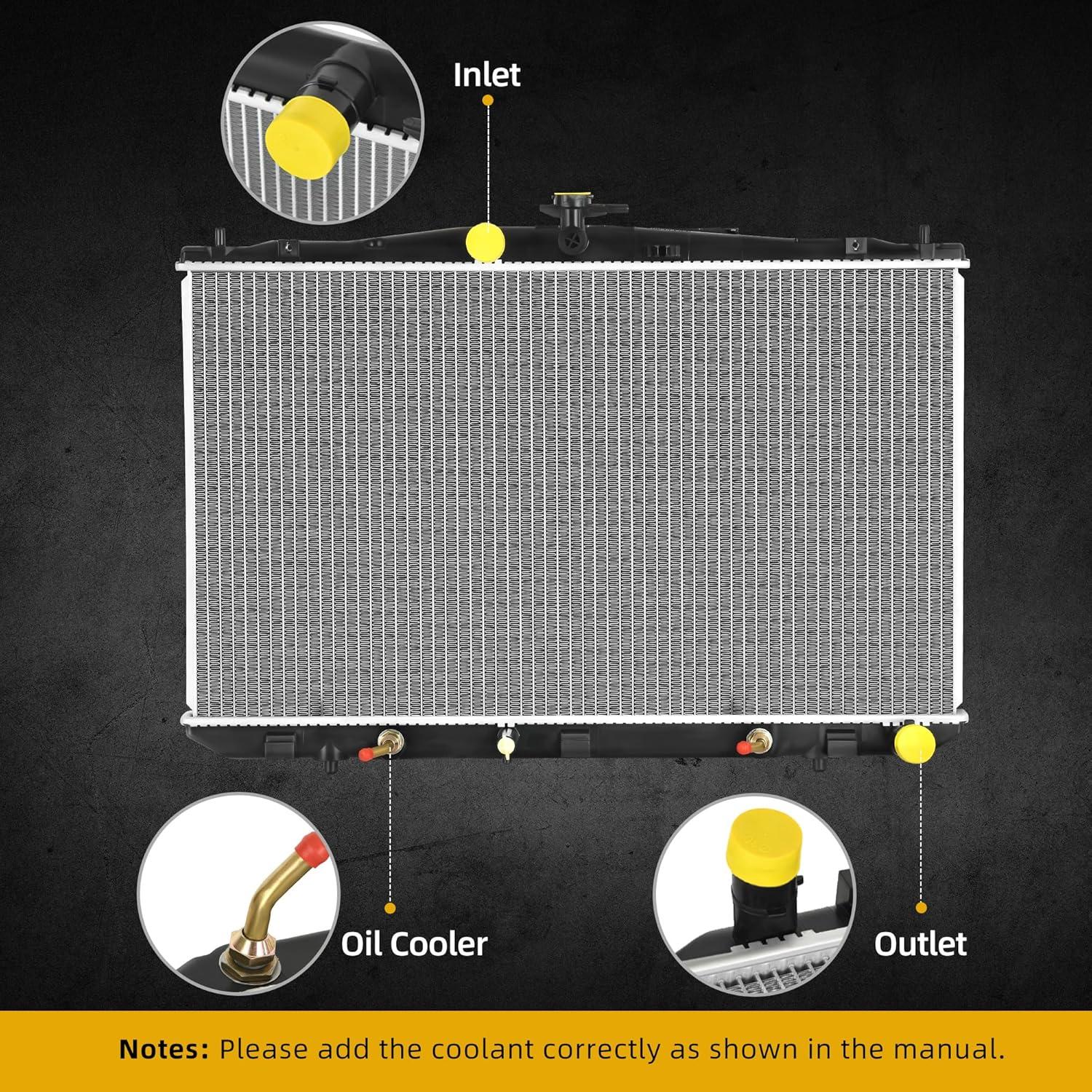 Radiador DWVO para Sienna 2011-2016 y Lexus RX350