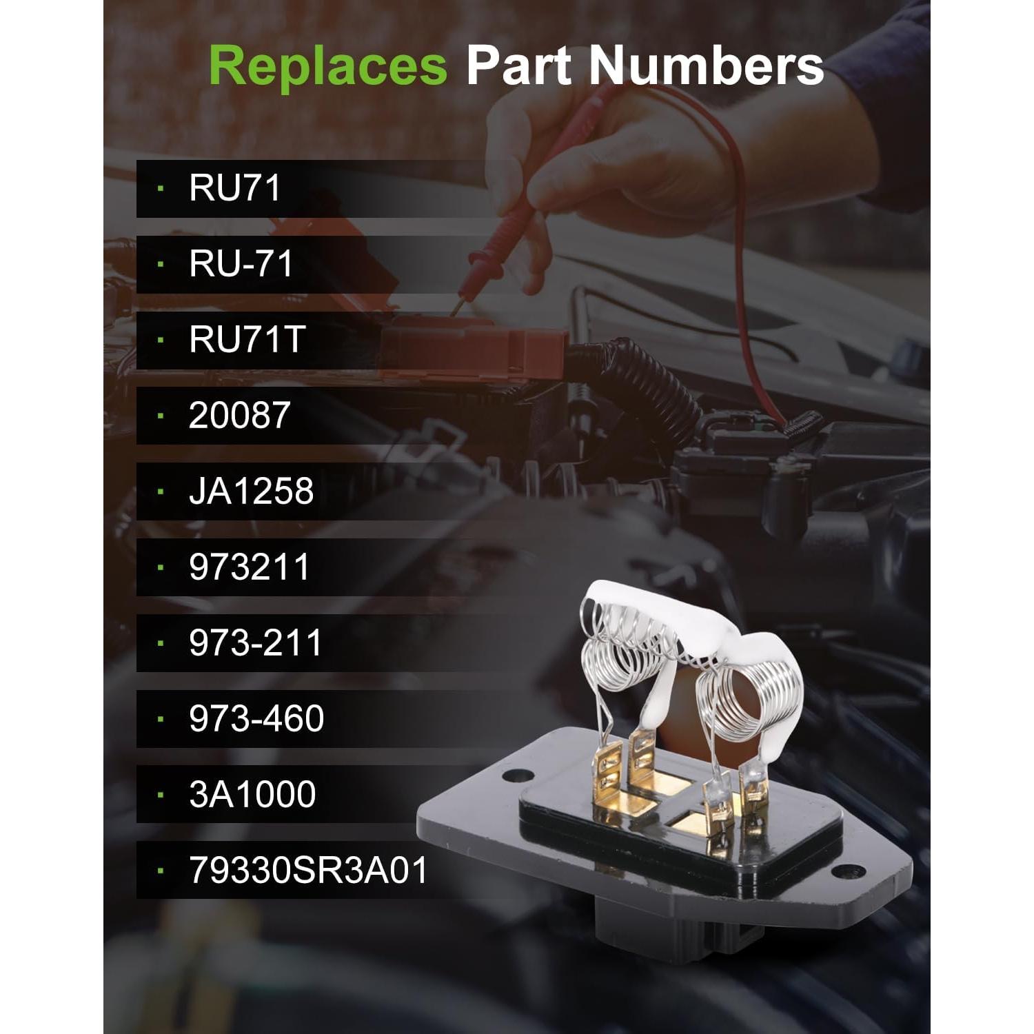 Resistor Motor Ventilador Calefacción SCITOO para Acura Honda