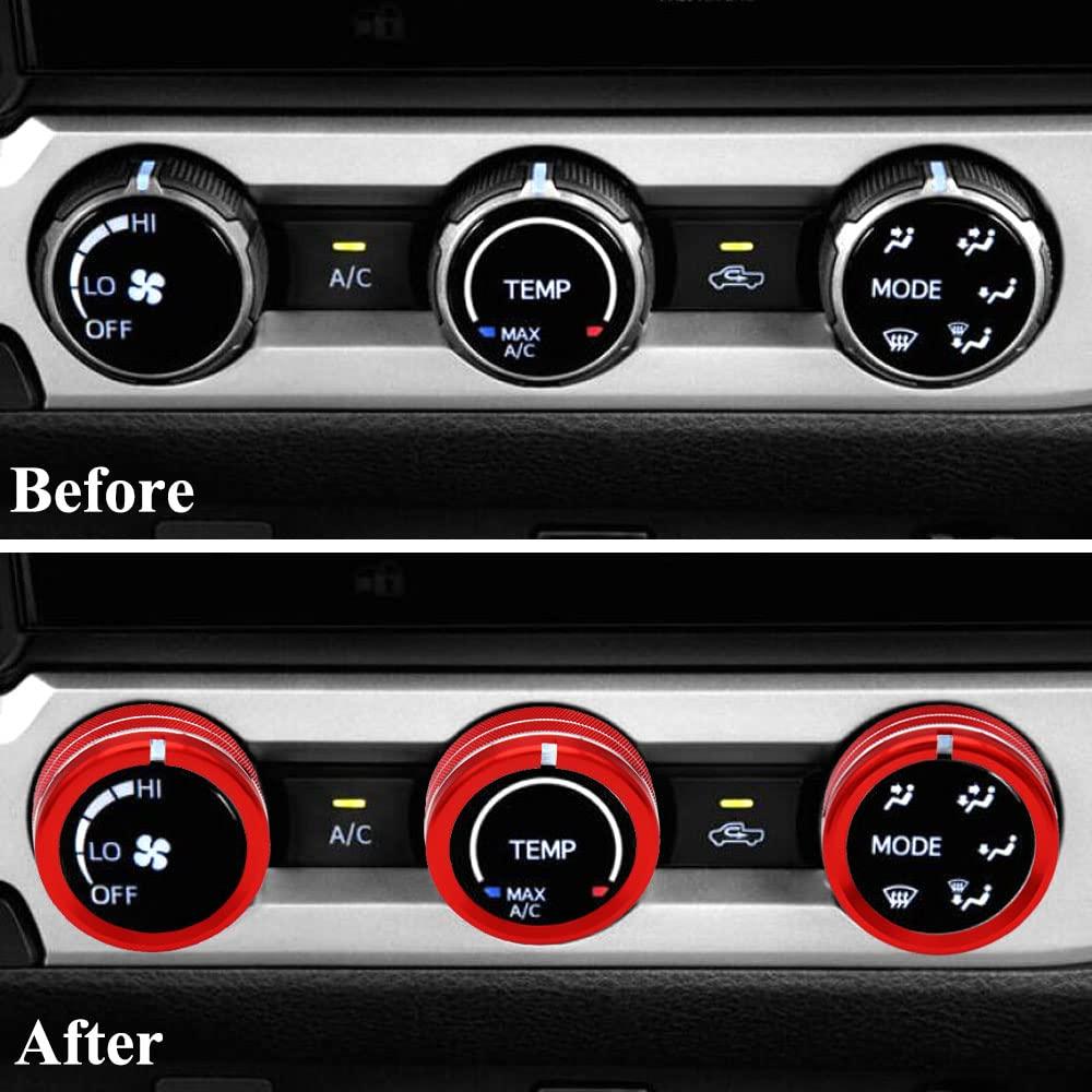 Cubierta de botón de audio CD Thor-Ind para Toyota Tacoma 2016-2021 - Rojo