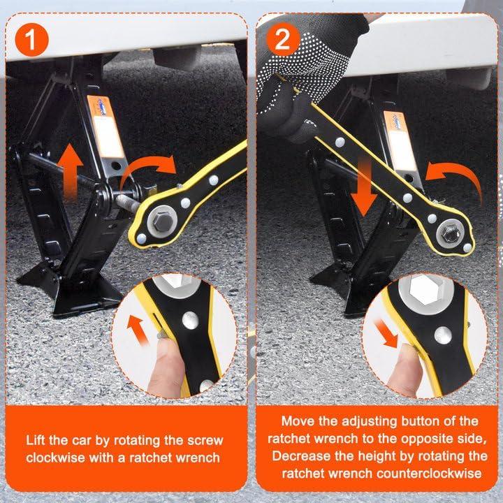 Kit de Gato de Coche Gurduenon 2T Tijera Universal