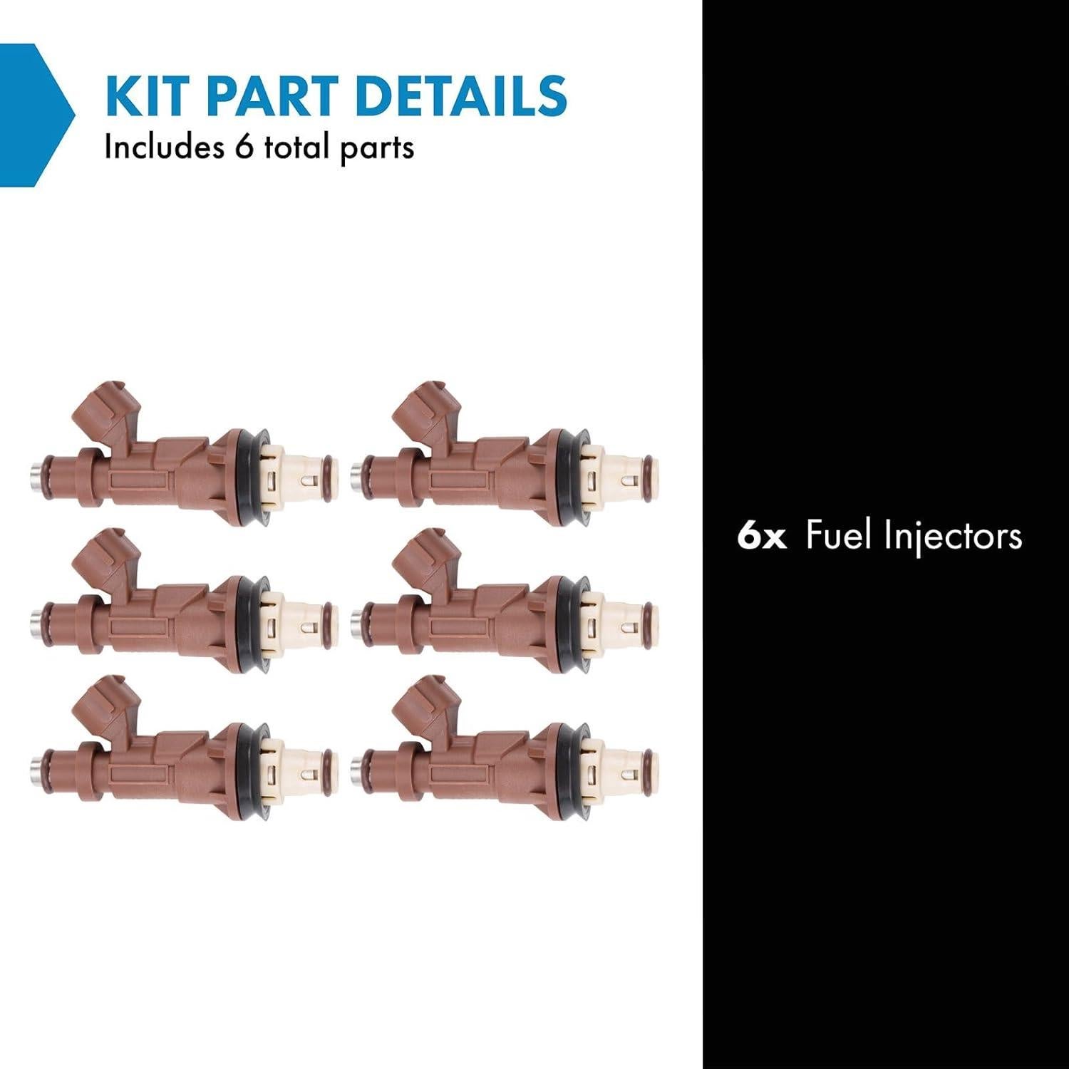 Juego de Inyectores de Combustible TRQ 6 Piezas Toyota