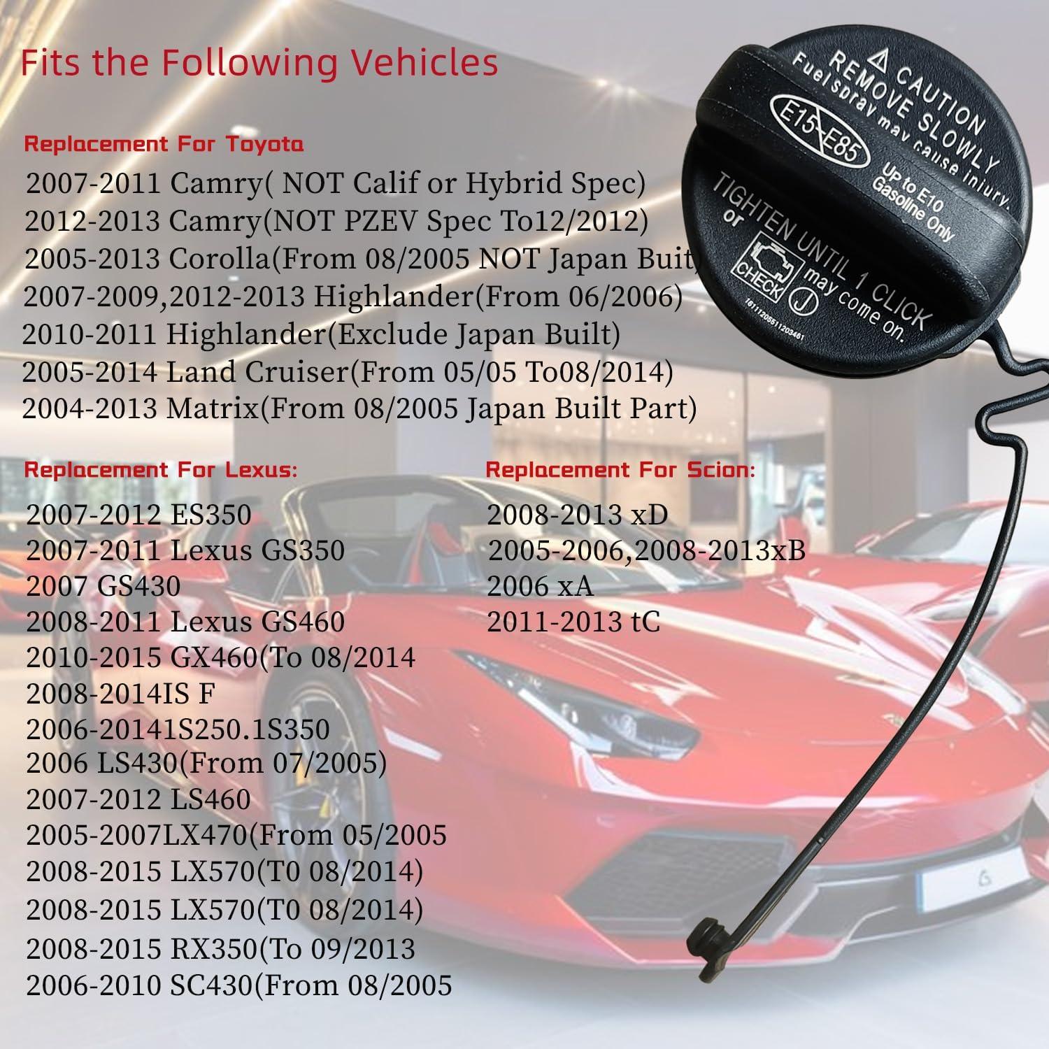 Tapa de Gas ZJLWYZQQ para Toyota y Lexus 2014-2021