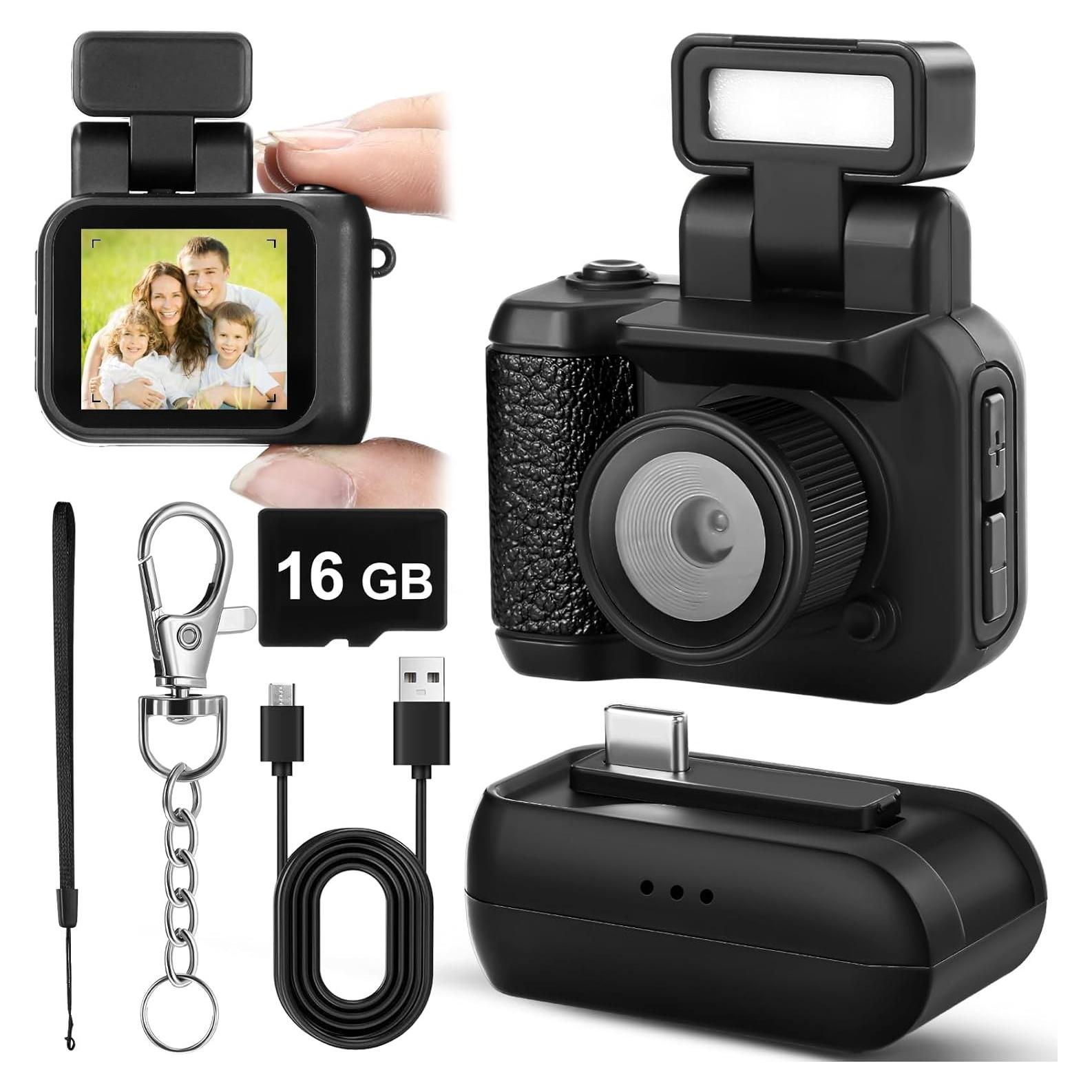 Mini Cámara Digital en Llavero Relaxweex 1080p Negra 16GB