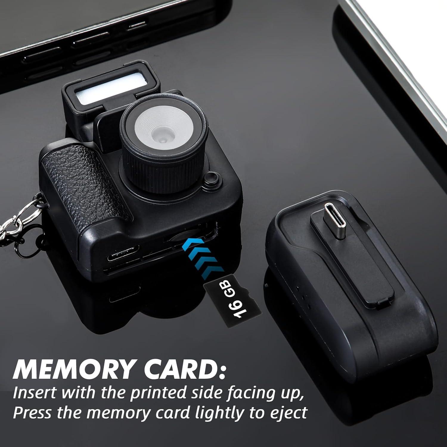 Mini Cámara Digital en Llavero Relaxweex 1080p Negra 16GB