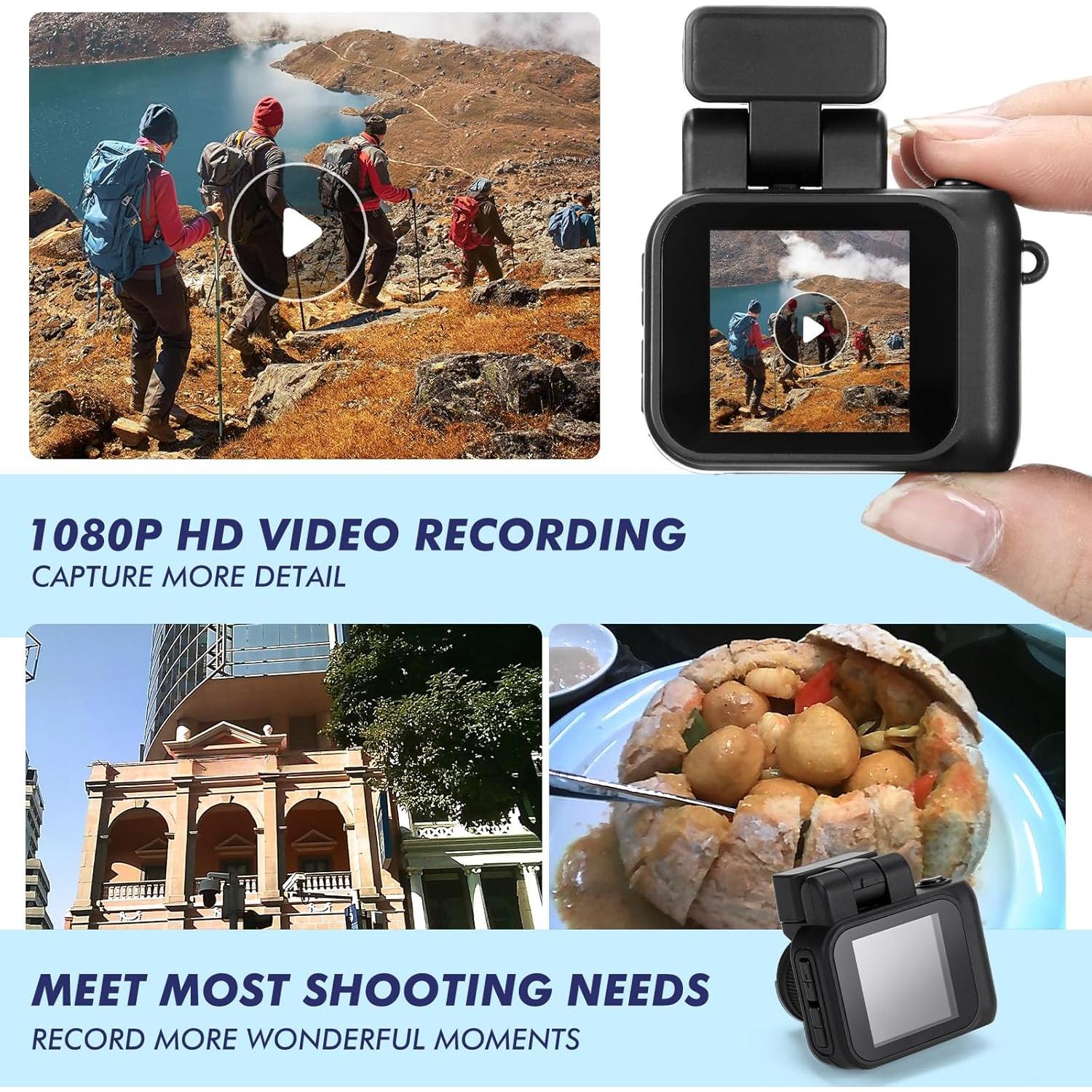 Mini Cámara Digital en Llavero Relaxweex 1080p Negra 16GB