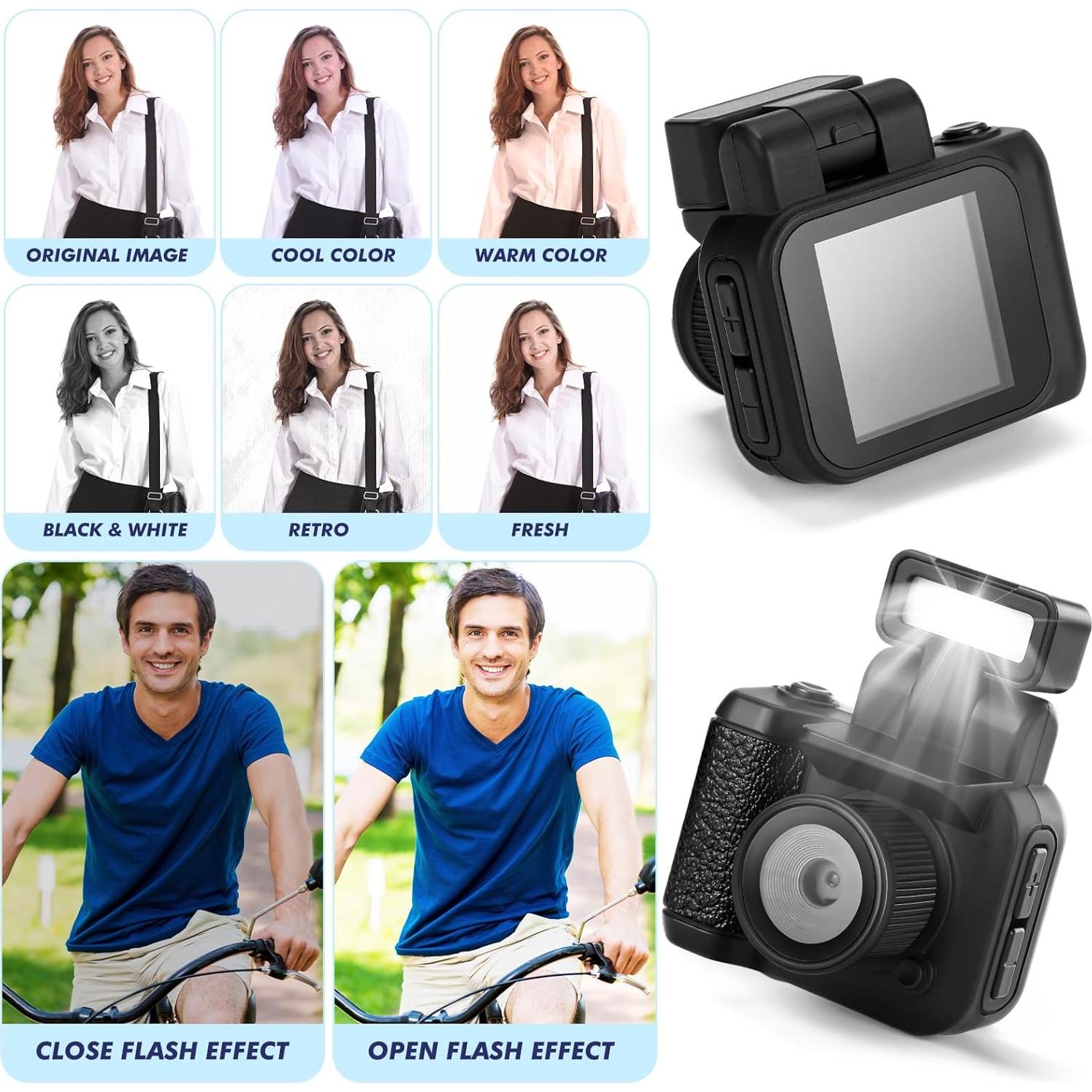 Mini Cámara Digital en Llavero Relaxweex 1080p Negra 16GB