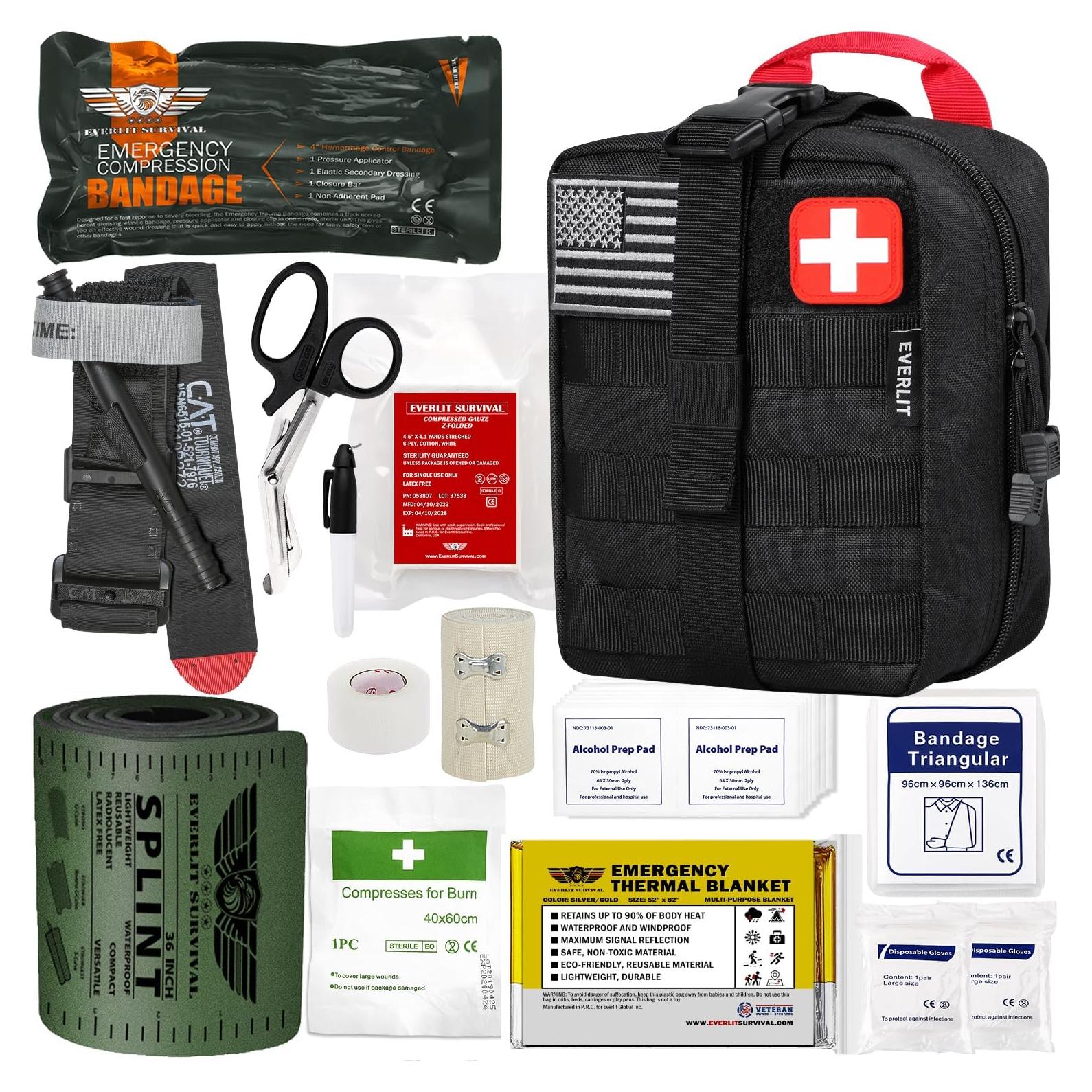 Kit de Trauma Everlit con Torniquete y Férula 91 cm Negro