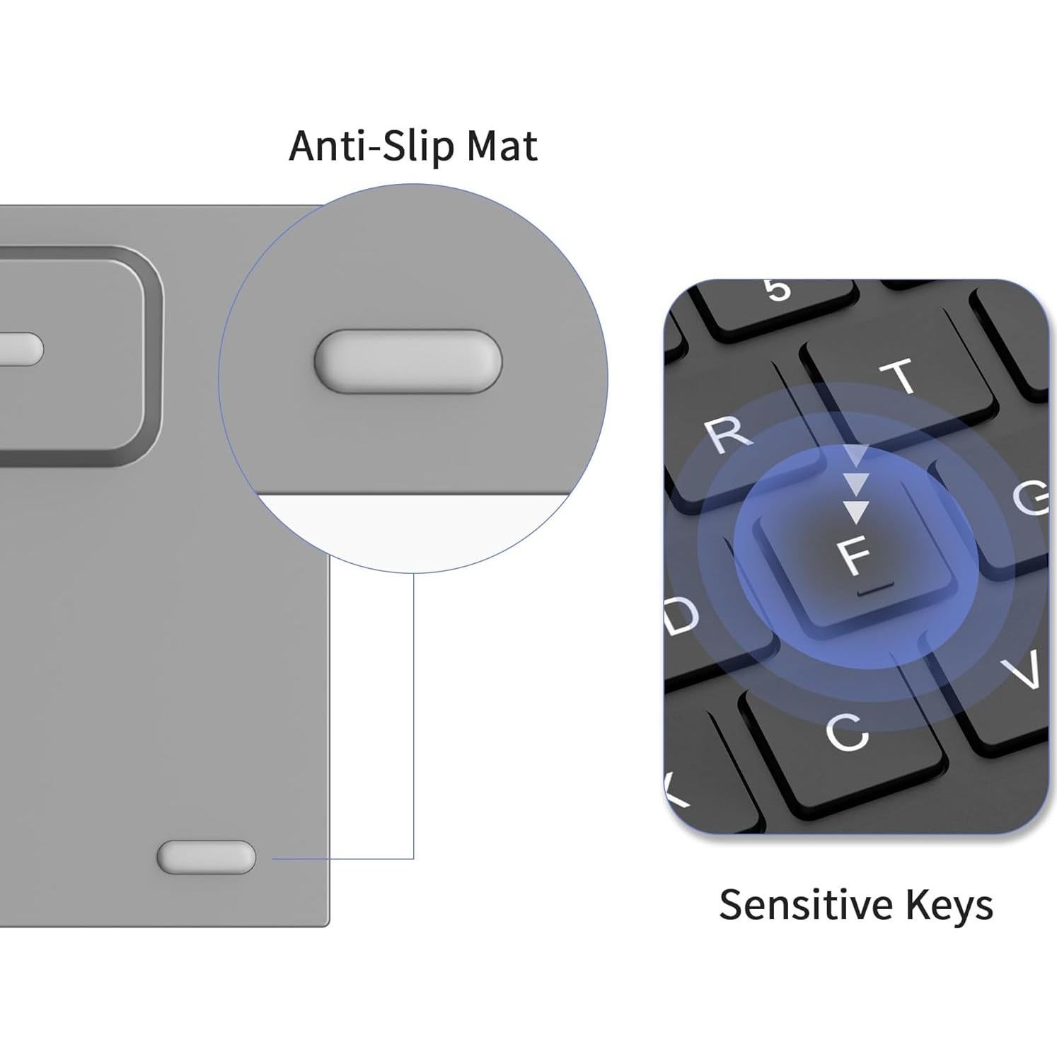 Teclado Bluetooth Recargable CZUR TouchBoard Pro - Inalámbrico, Delgado, Portátil