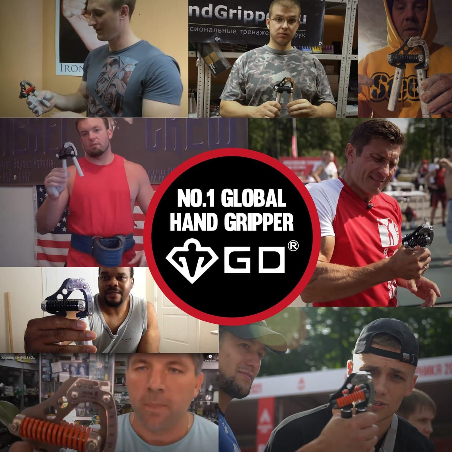 Fortalecedor de Agarre GD PRO-70 Ajustable 25-70kg Negro