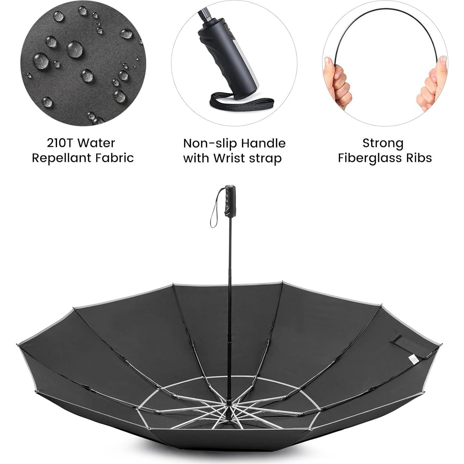 Paraguas Invertido G4Free 157 cm Automático a Prueba de Viento