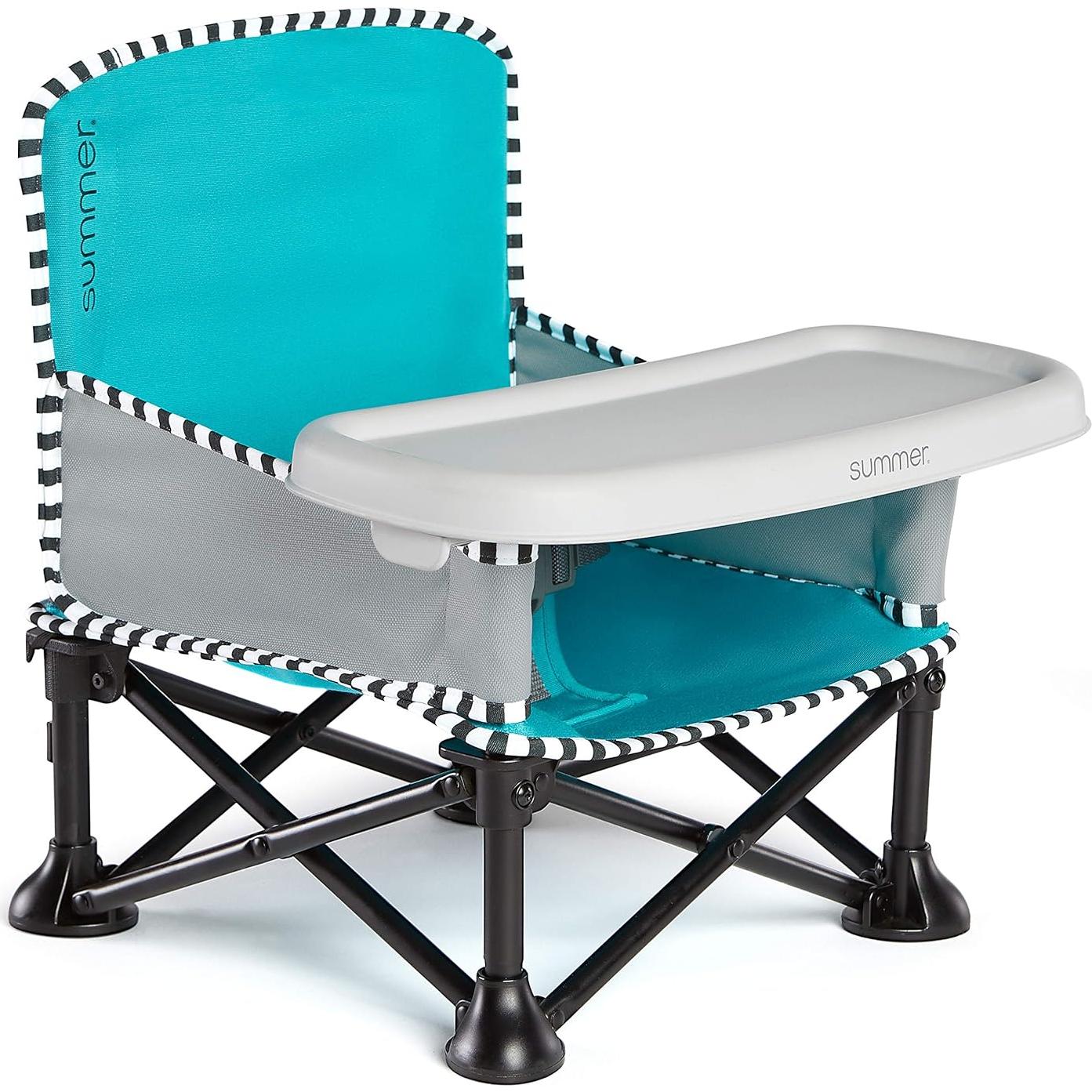 Silla Aumentadora Portátil Bright Starts Pop 'N Sit Aqua