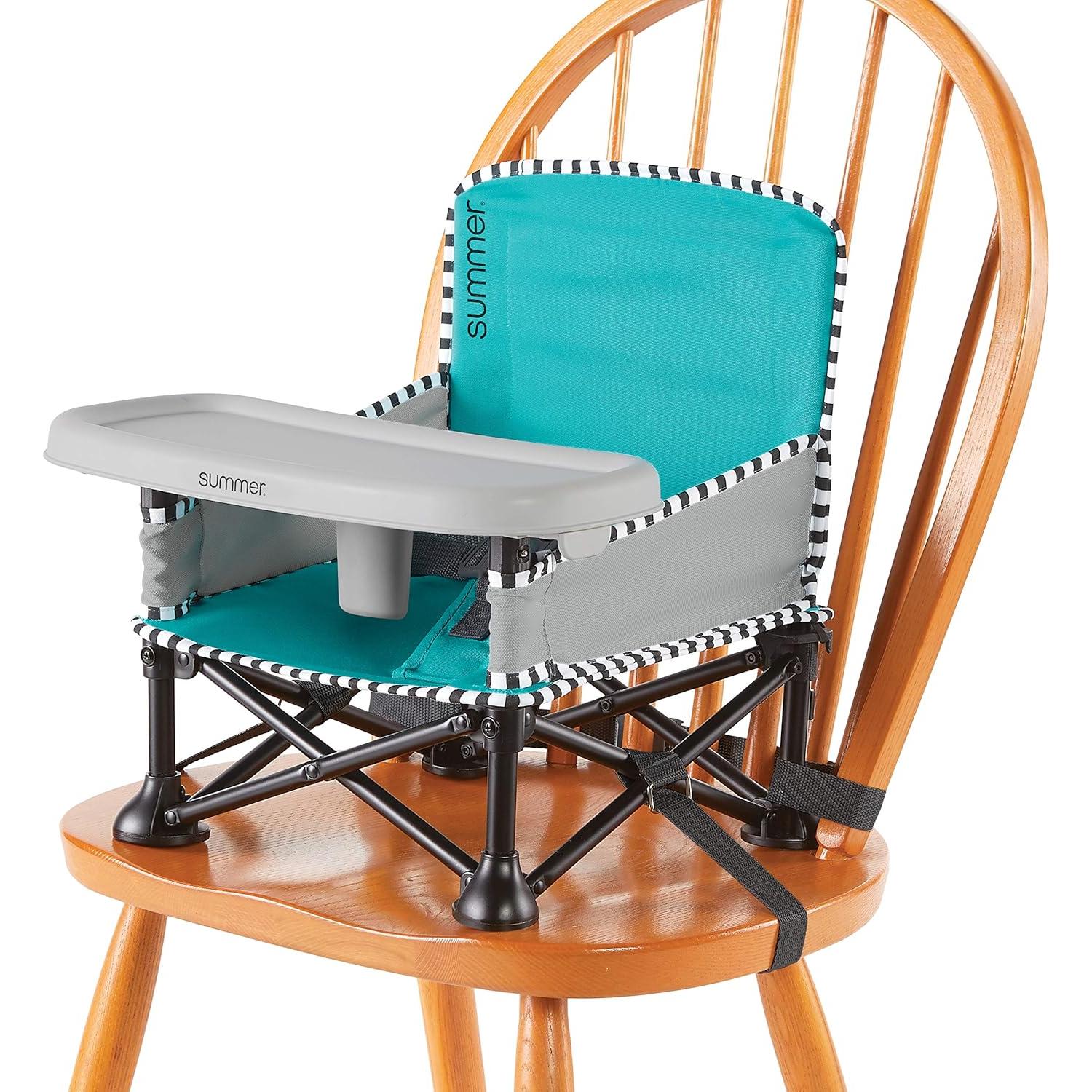 Silla Aumentadora Portátil Bright Starts Pop 'N Sit Aqua