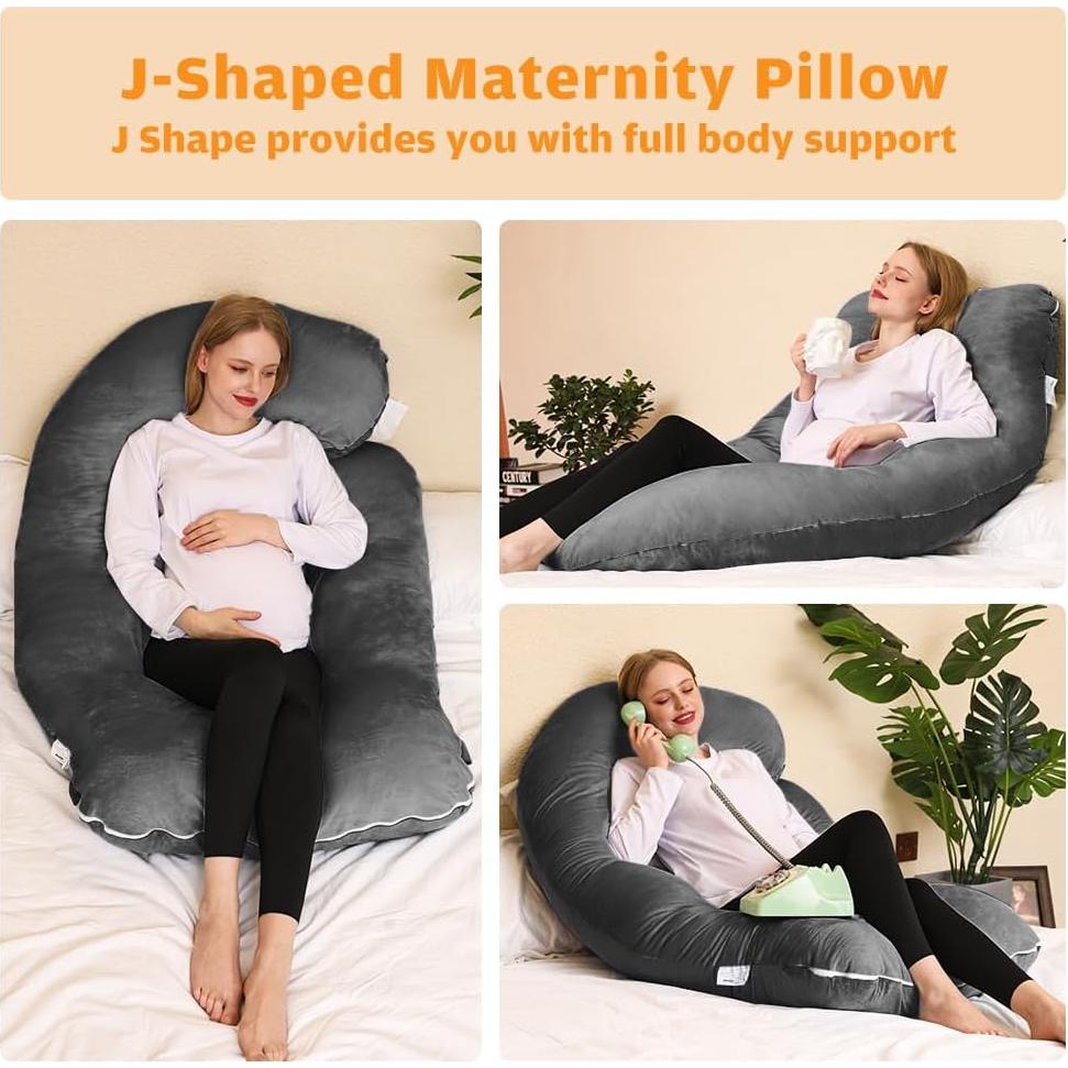 Almohada de Embarazo Chilling Home 58" Negra Cuerpo Completo