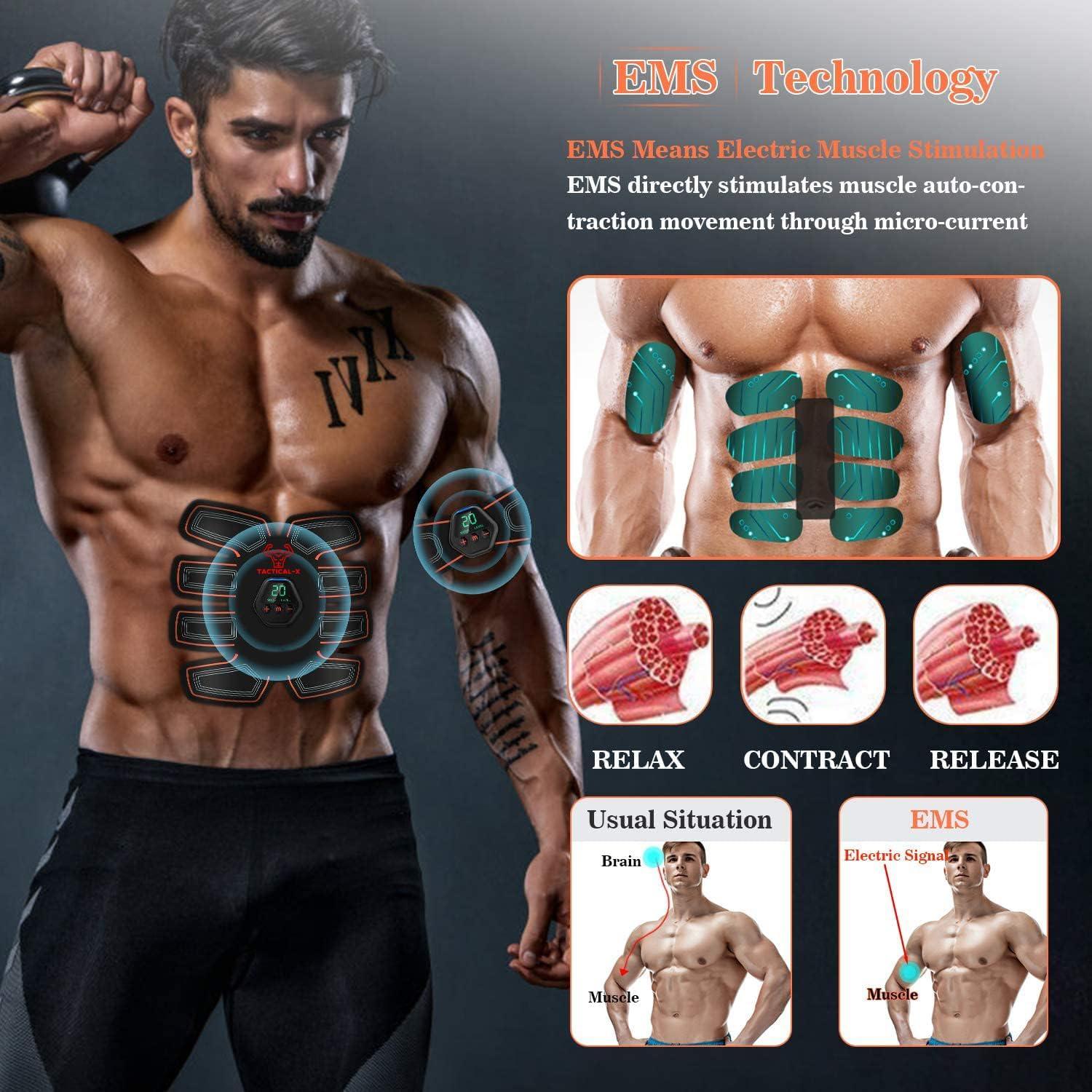 Estimulador Muscular Táctico X MHD TENS para Abs y Más