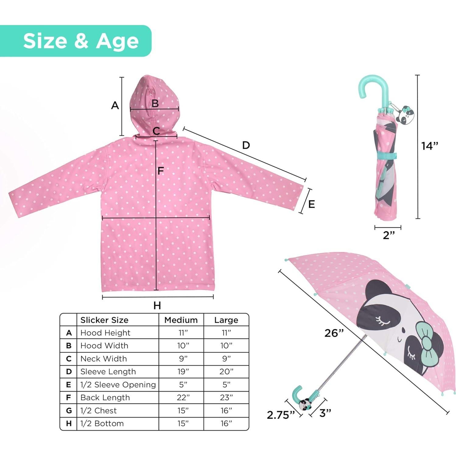 Paraguas y Chaqueta de Lluvia Addie & Tate Unicornio 3-10 Años