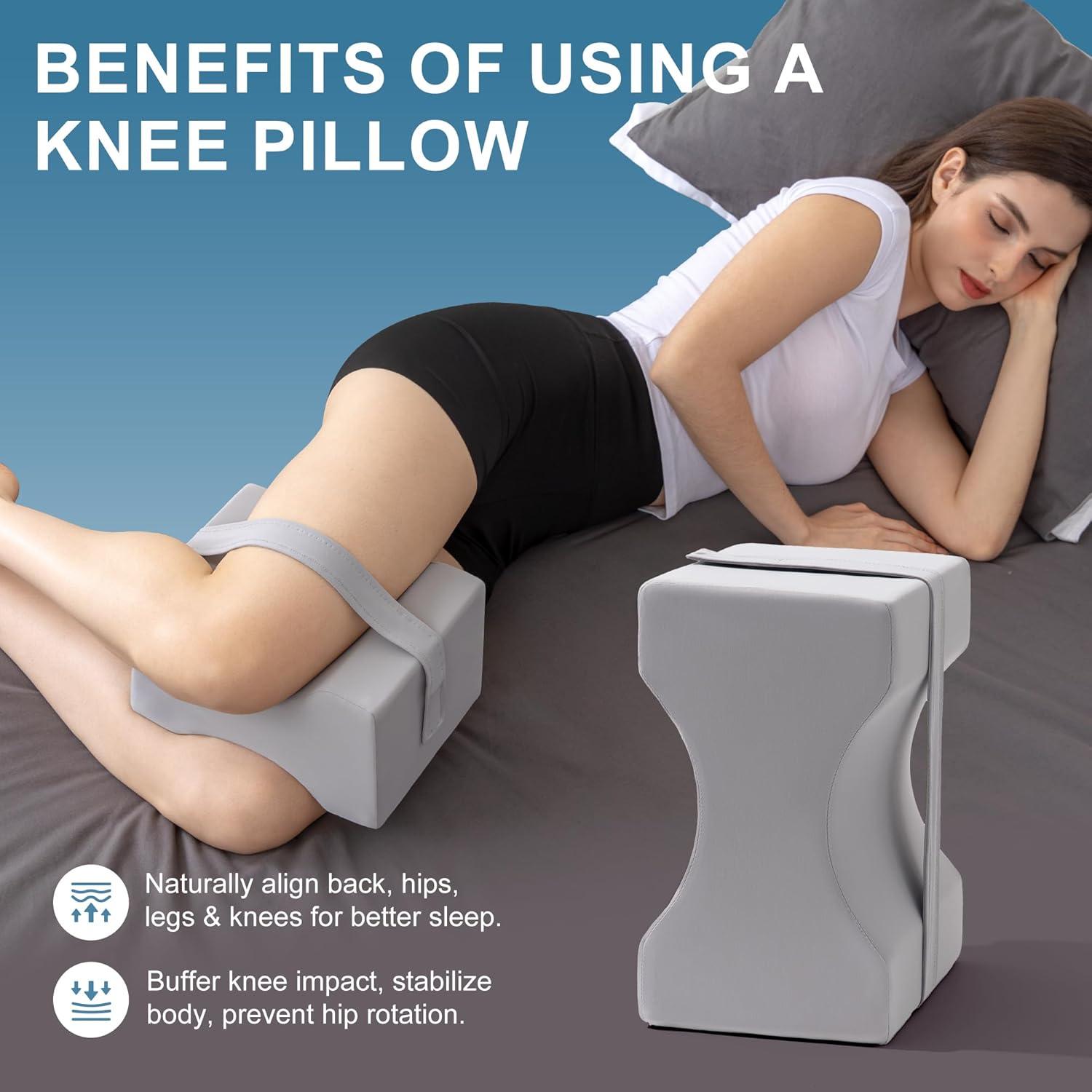 Almohada para Rodillas UJPFEO Gris Ártico Espuma Memoria Refrigerante