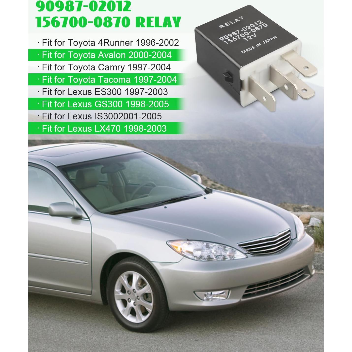 Relés de Bomba de Combustible Toyota Lexus 12VDC 4 Pines - 2 Pcs