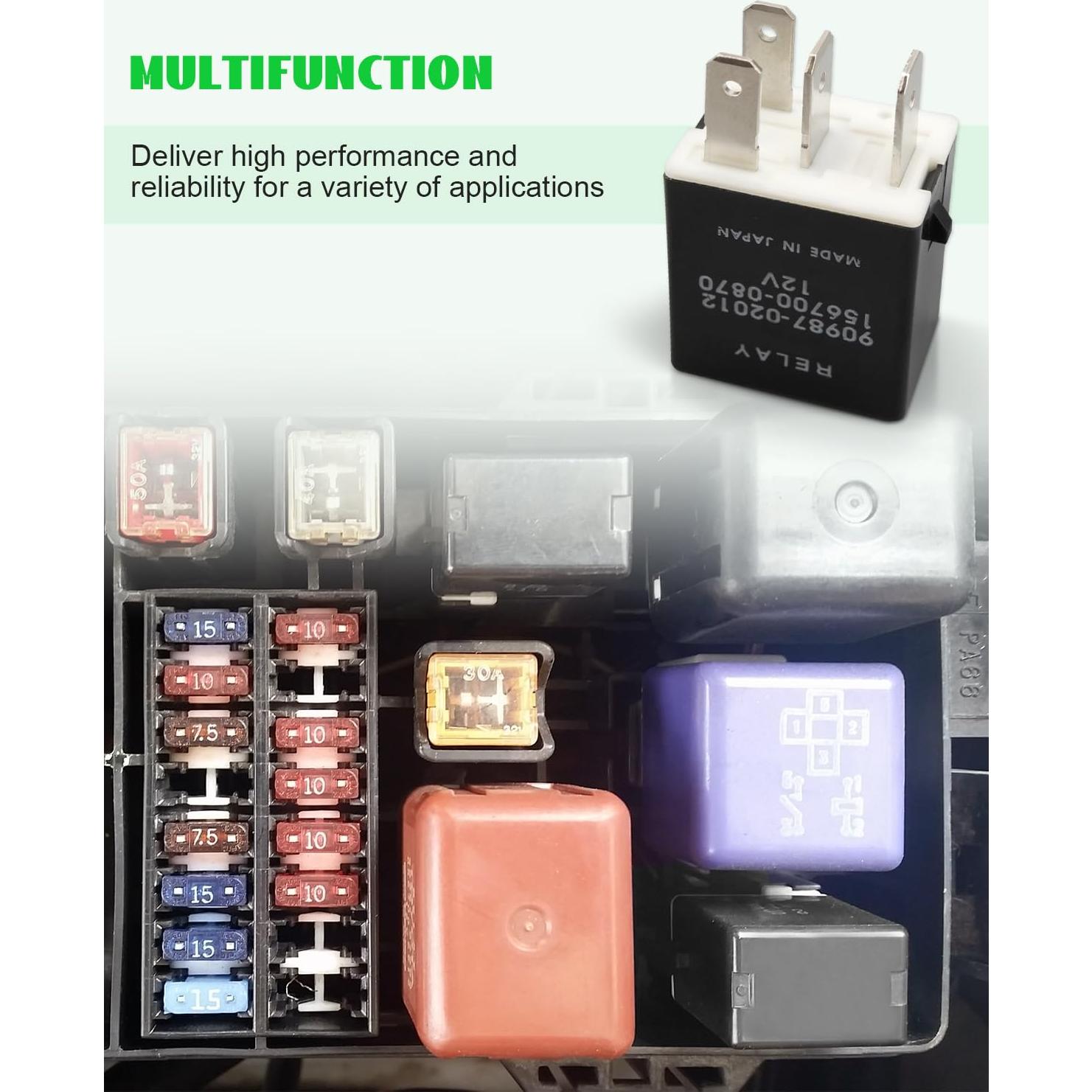 Relés de Bomba de Combustible Toyota Lexus 12VDC 4 Pines - 2 Pcs