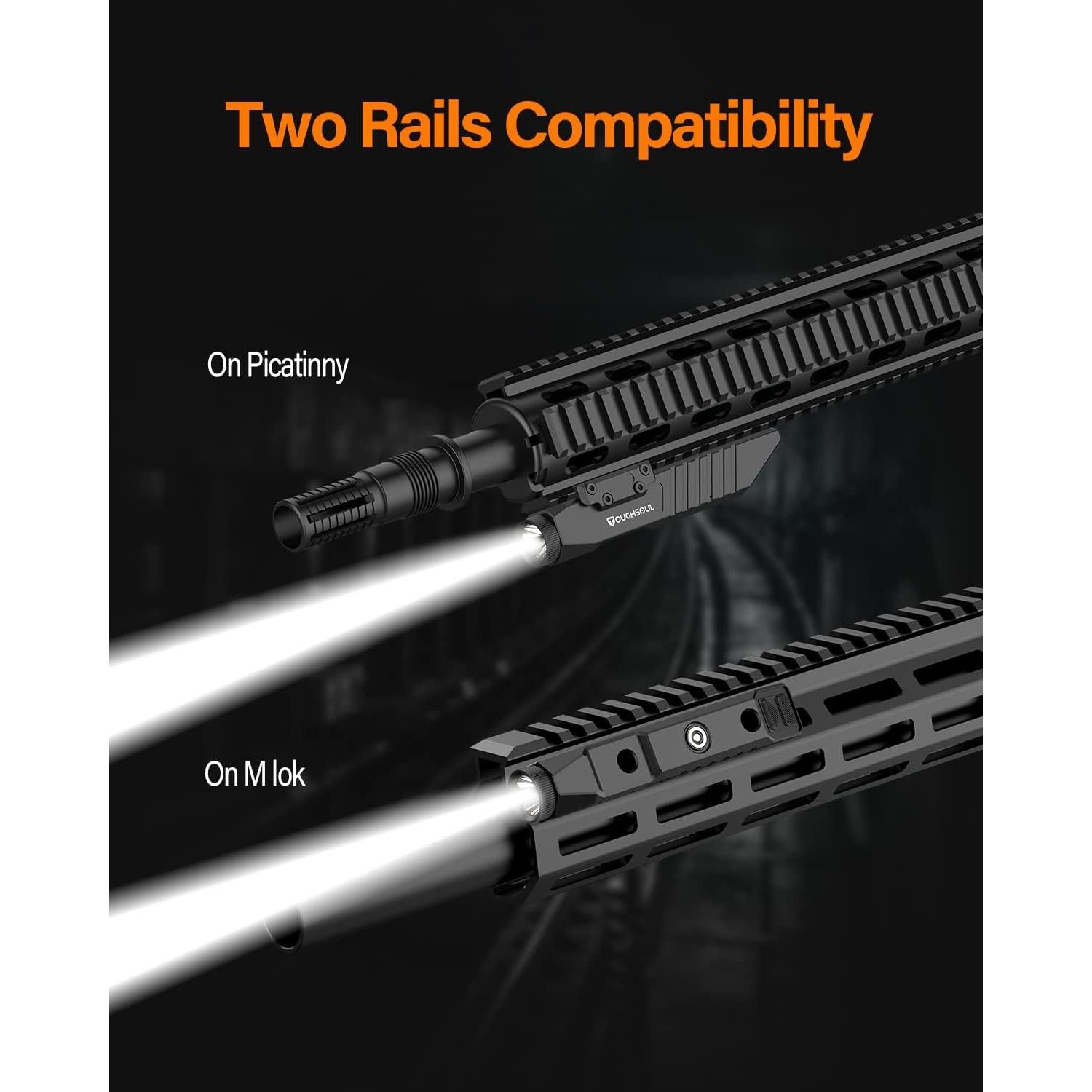 Linterna Táctica TOUGHSOUL 1450 Lúmenes Picatinny MLOK