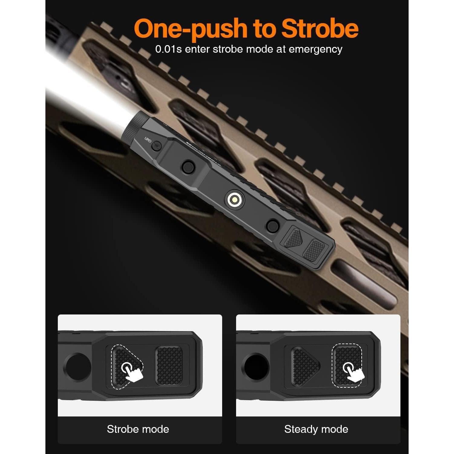 Linterna Táctica TOUGHSOUL 1450 Lúmenes Picatinny MLOK