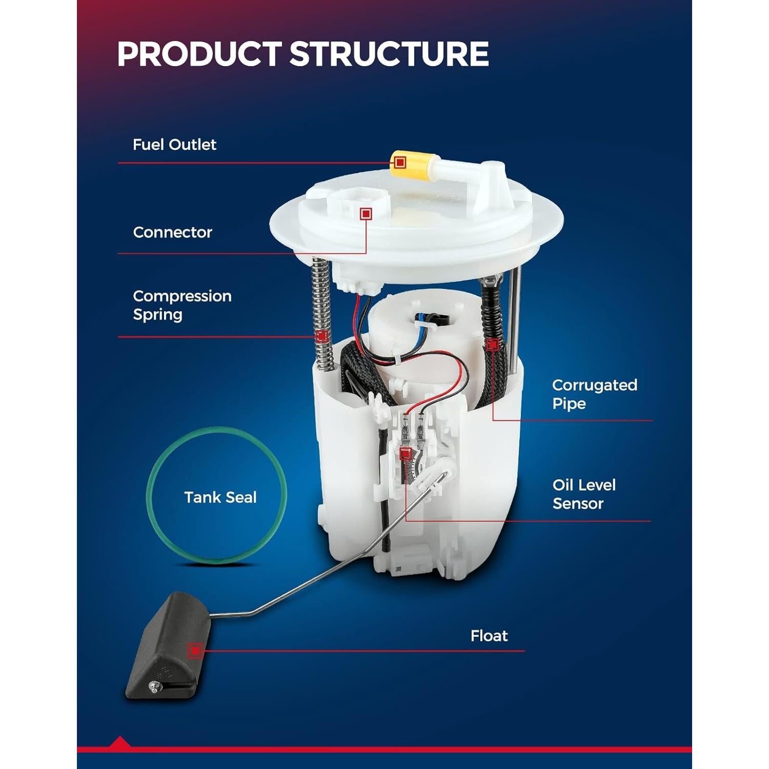 KAX Bomba de Combustible Eléctrica para Camry 2008-2011