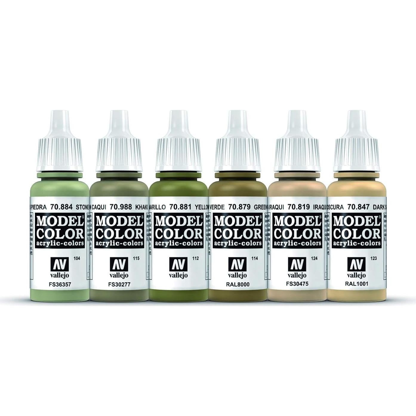 Set de Pintura Vallejo WWII Desierto Británico y Alemán 6x18ml
