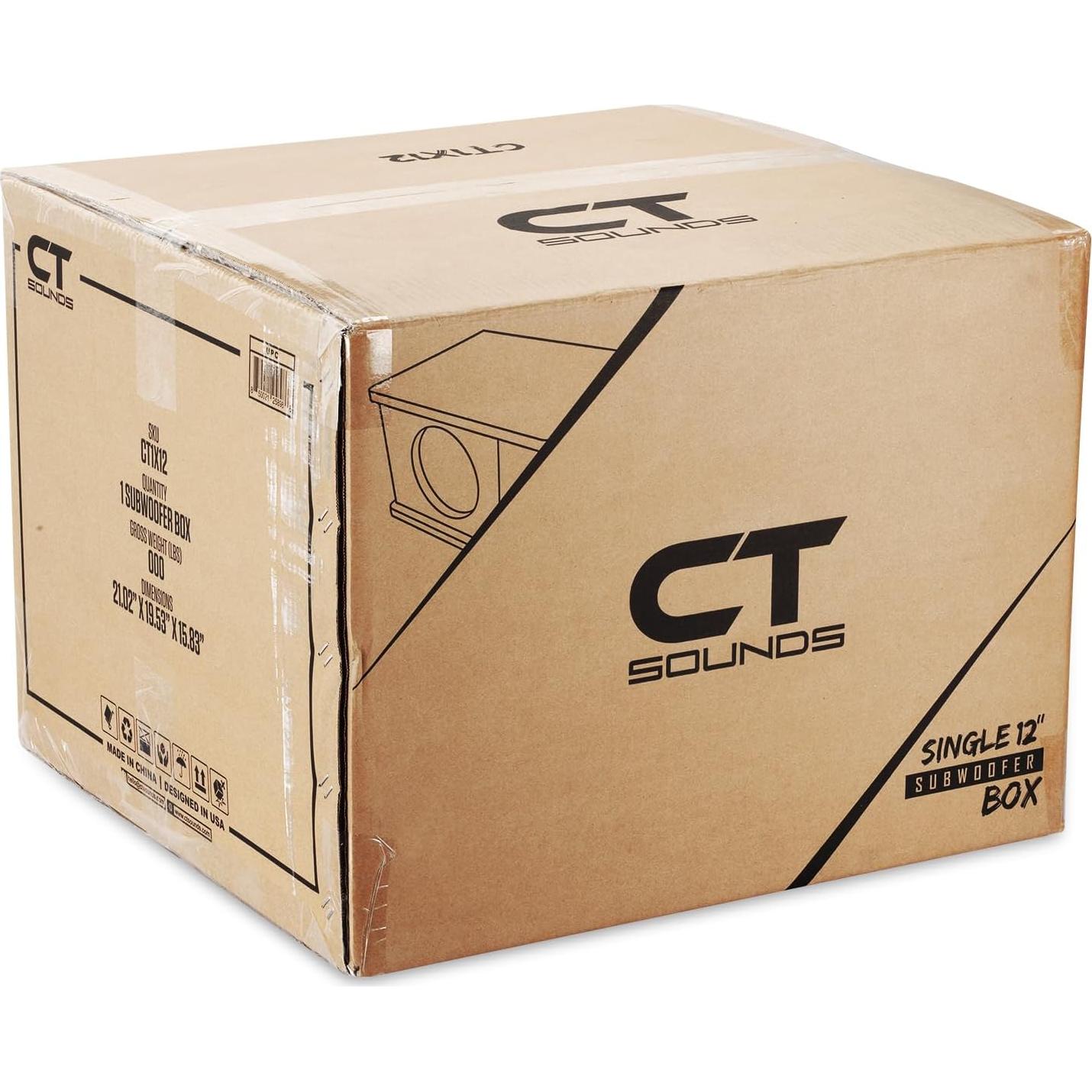 CT Sounds Caja Subwoofer Universal 12" Puerto Kerf 16,9 kg