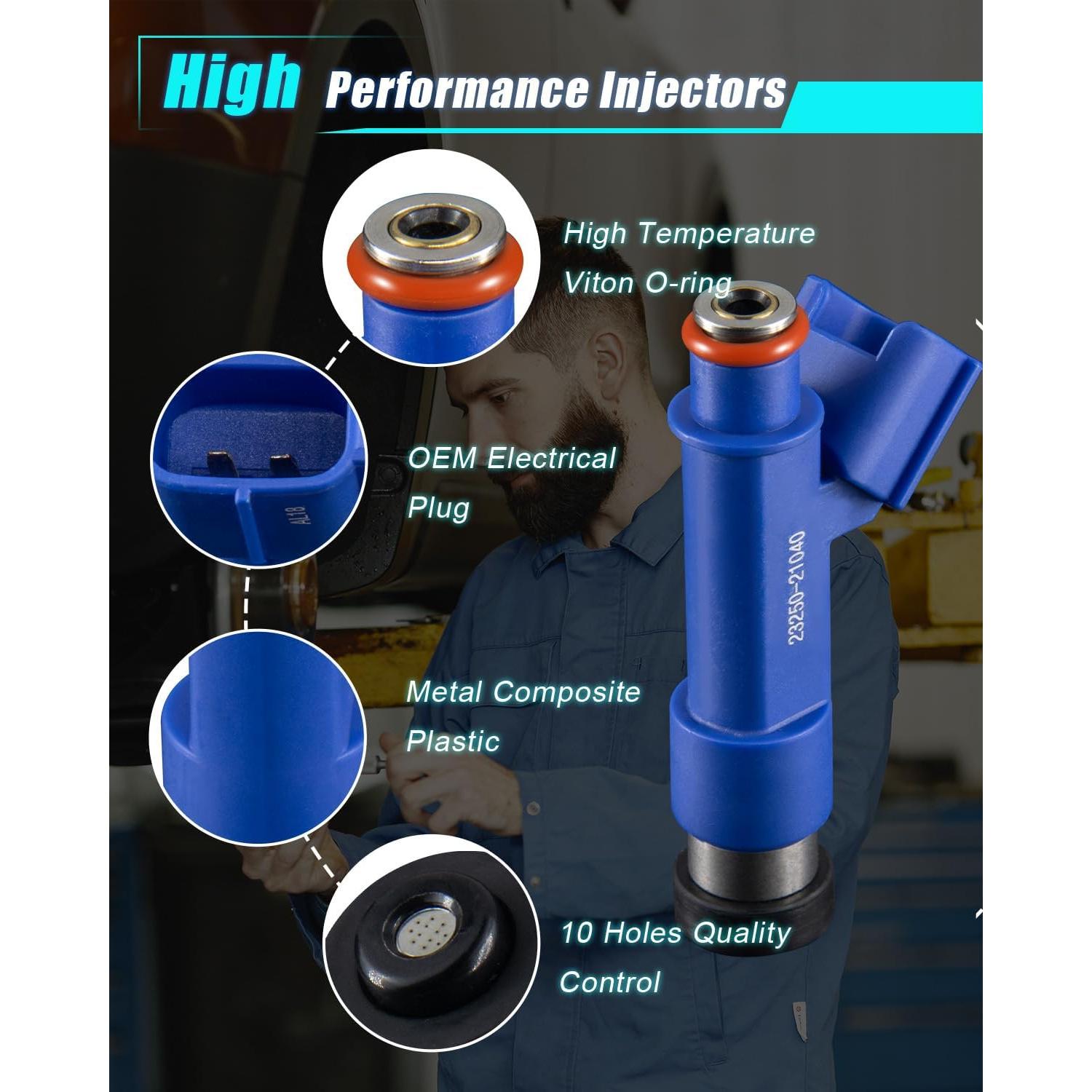 Inyectores de Combustible AUPEFT 23250-21040 para Toyota Yaris 1.5L