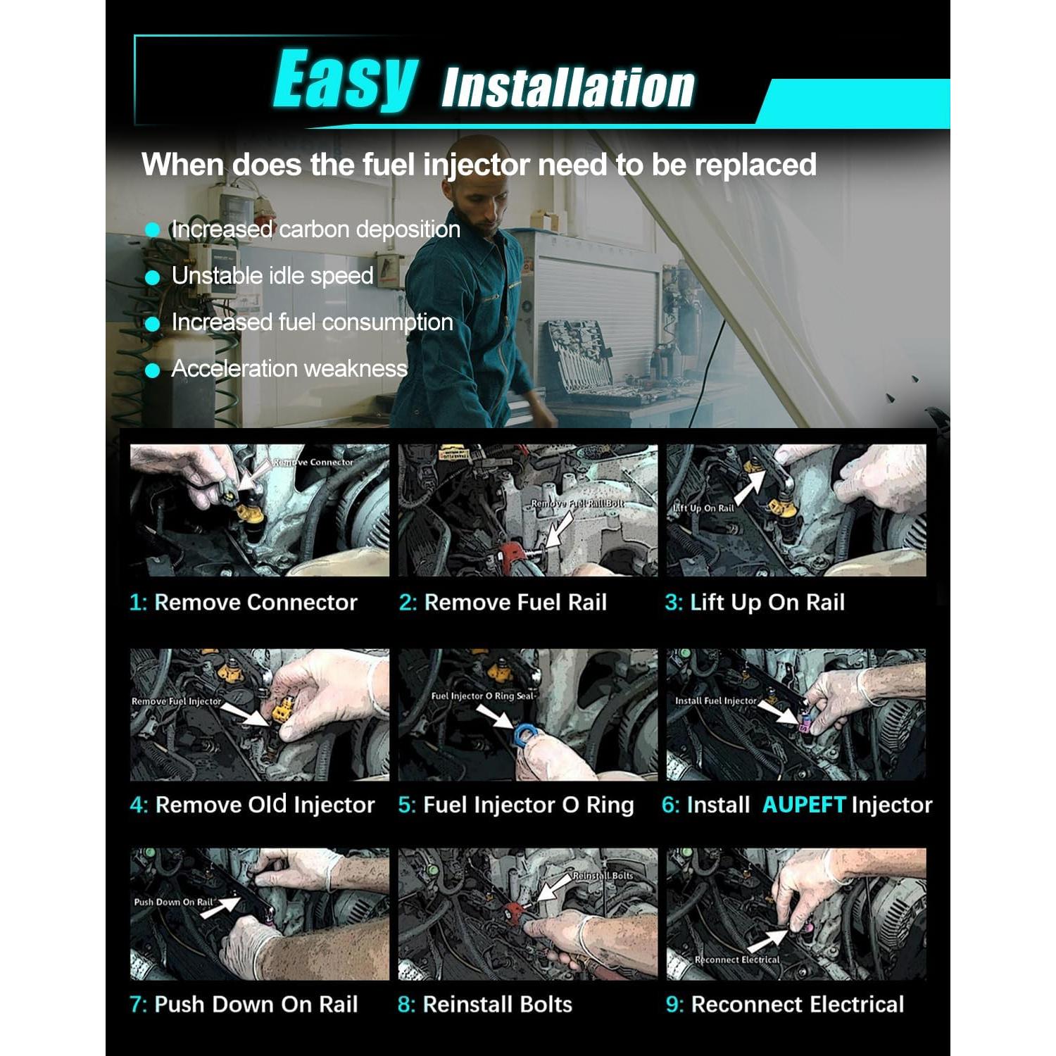 Inyectores de Combustible AUPEFT 23250-21040 para Toyota Yaris 1.5L