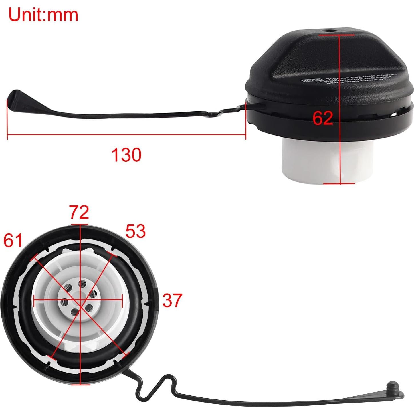 Tapa de Tanque de Combustible FLYPIG 77300-33070 para Toyota y Lexus