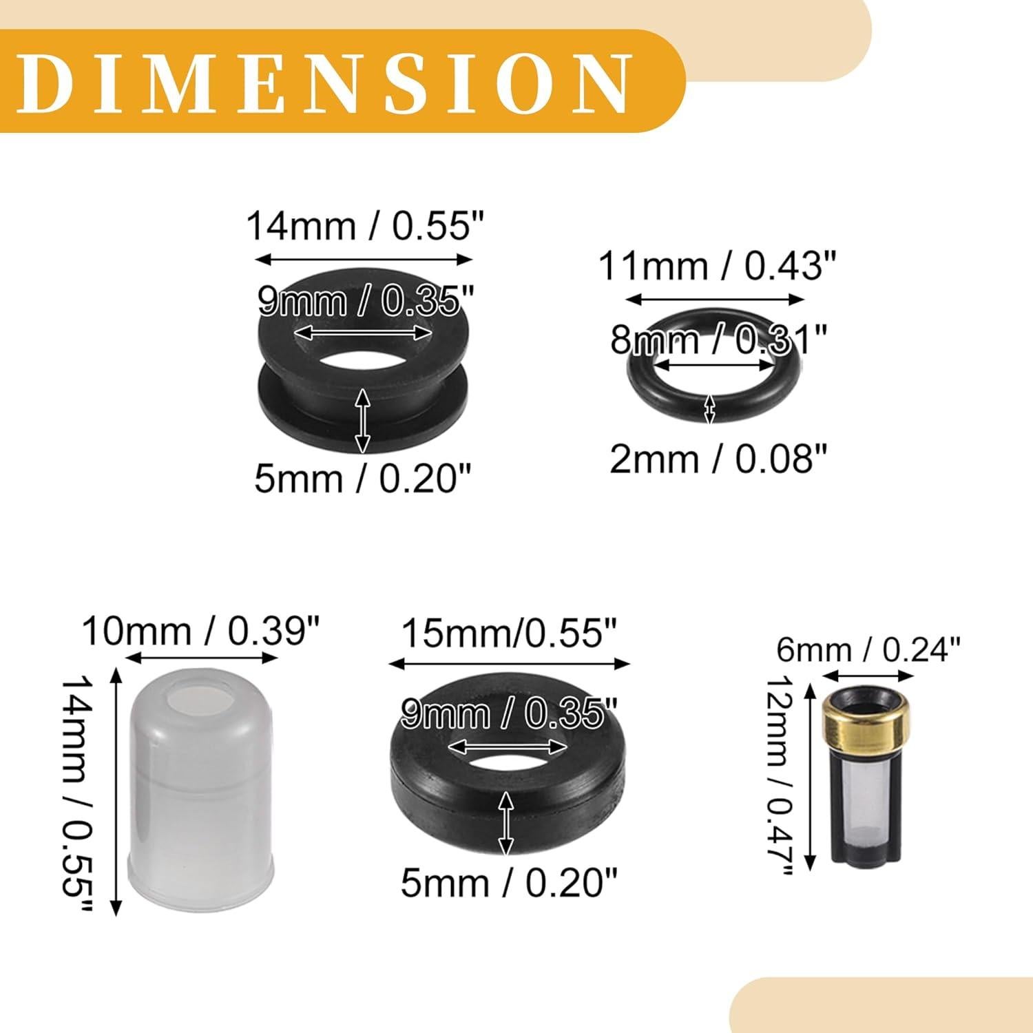 Kit de Junta de Sello Inyector Combustible Partuto Toyota 3VZE