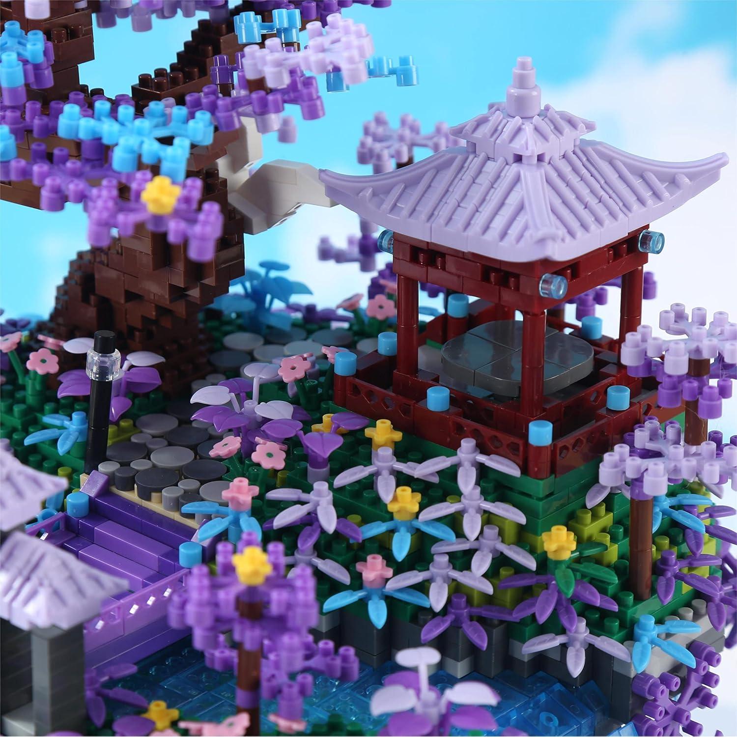 Juego de Construcción Yushinv 4574Pcs Casa Árbol Sakura