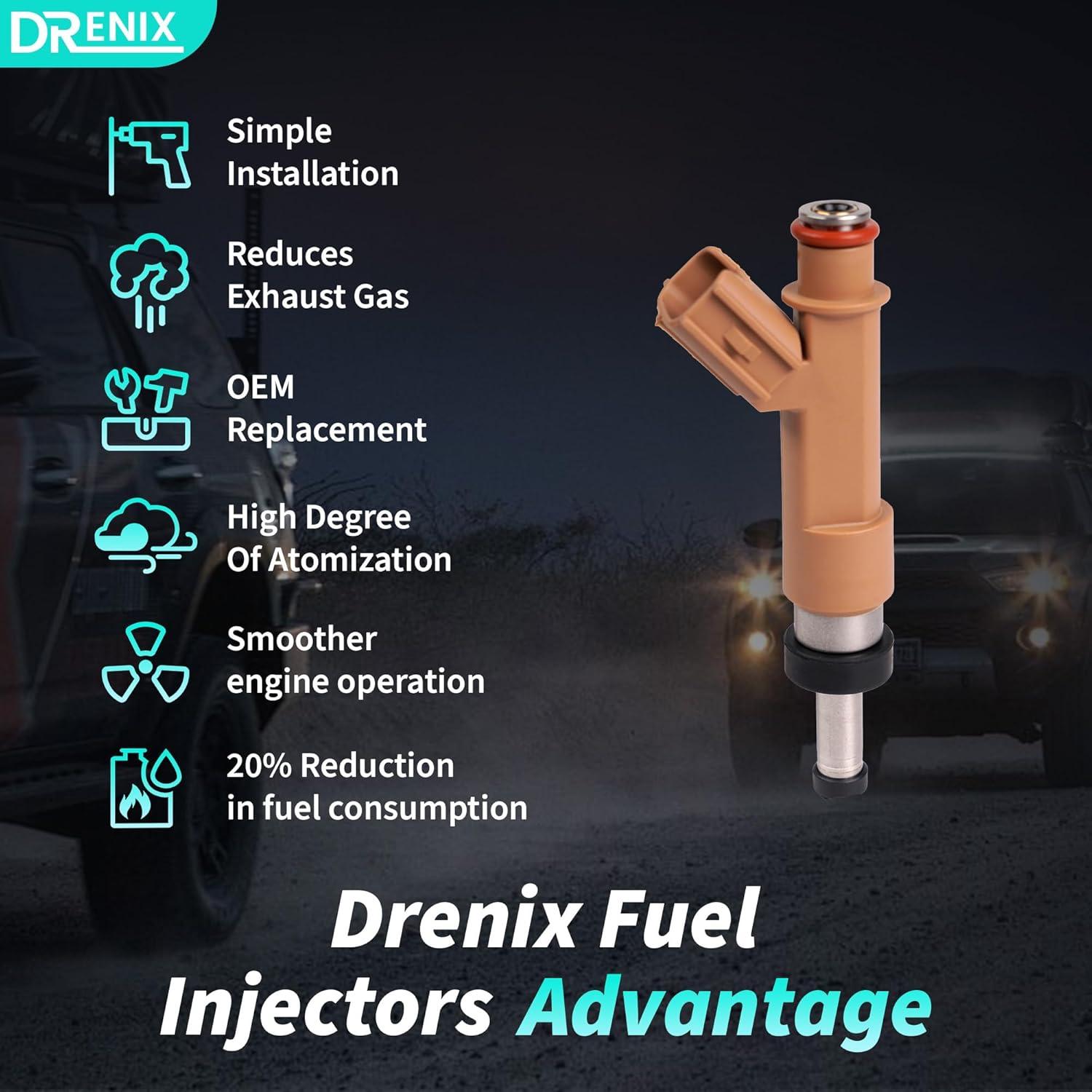 Inyectores de combustible DRENIX para Toyota Corolla 2009-2015