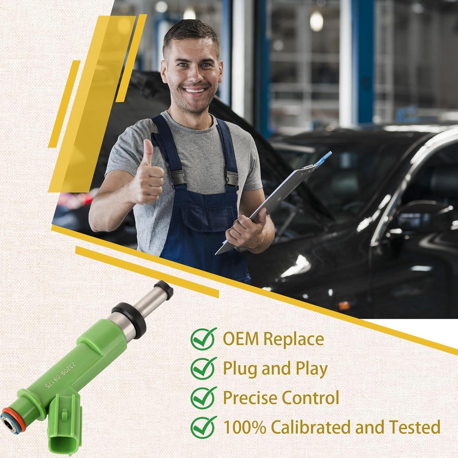 Inyectores de Combustible Pjvmvo 2AR-FE 2.5L Juego de 4