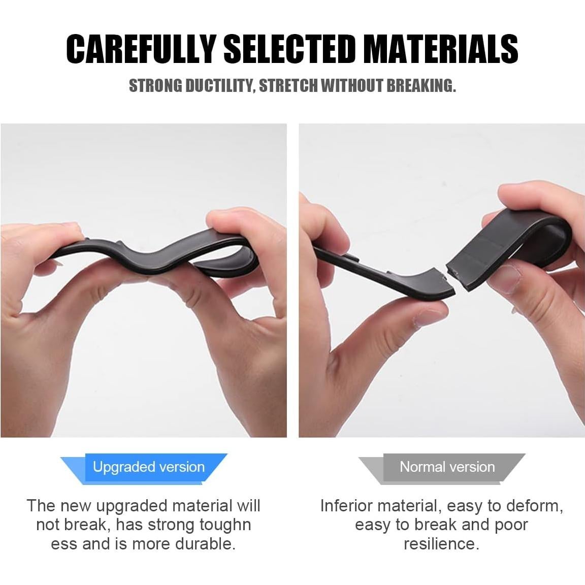 Ganchos para Reposacabezas Hanemia, 4 Piezas, Negro