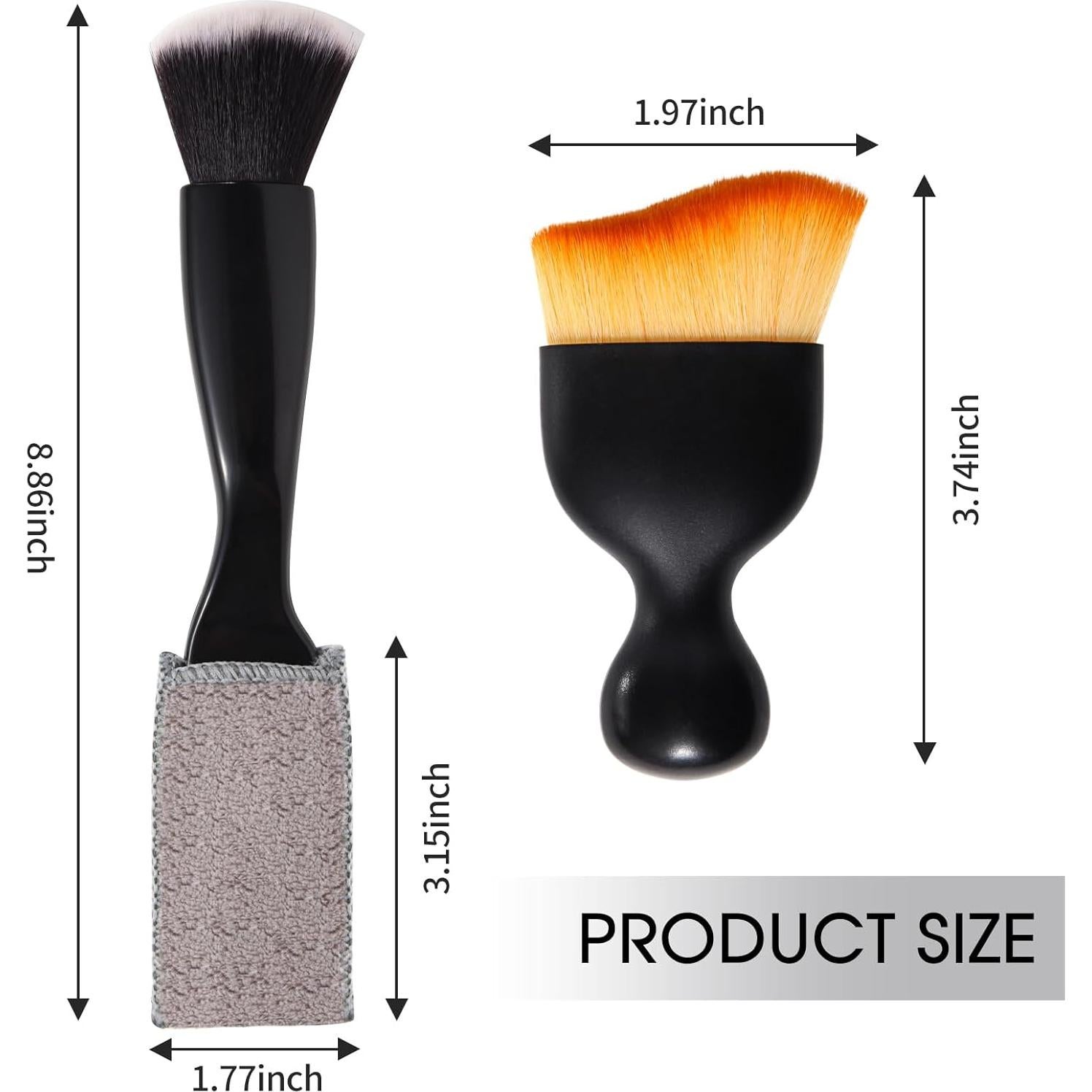 Juego de 3 cepillos de detalle Yungeln para interiores de auto