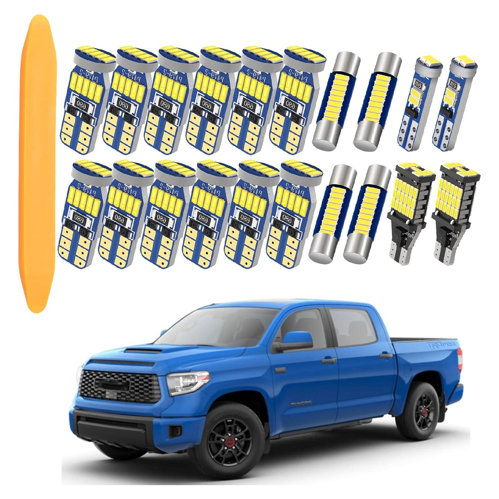 Kit de luces LED interiores WEIMELTOY para Toyota Tundra 2007-2021