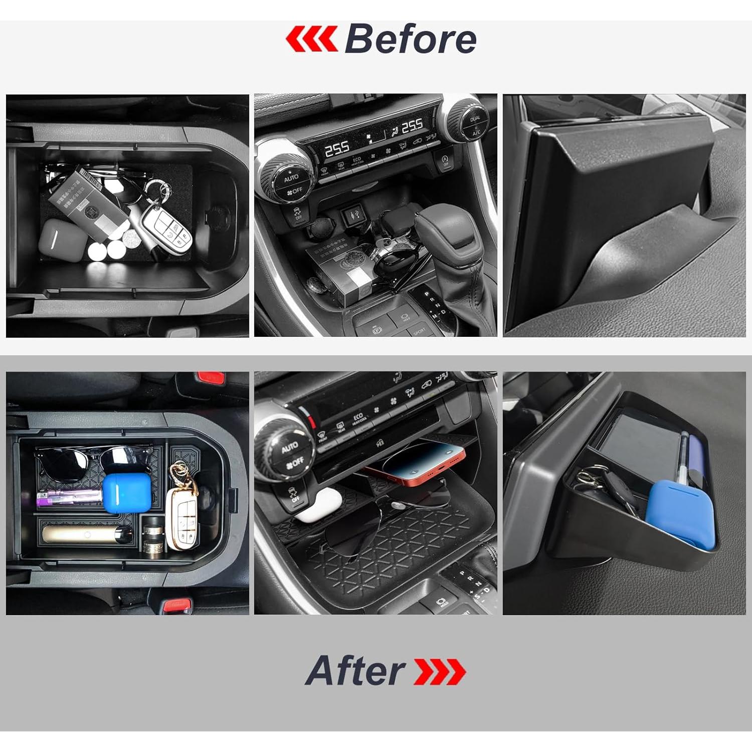 Bandeja organizadora Neepiar 3PCS para Toyota RAV4 2019-2025