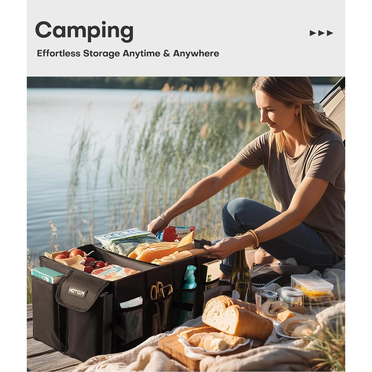 Organizador de Maletero HOTOR Plegable Negro 54x32x27cm