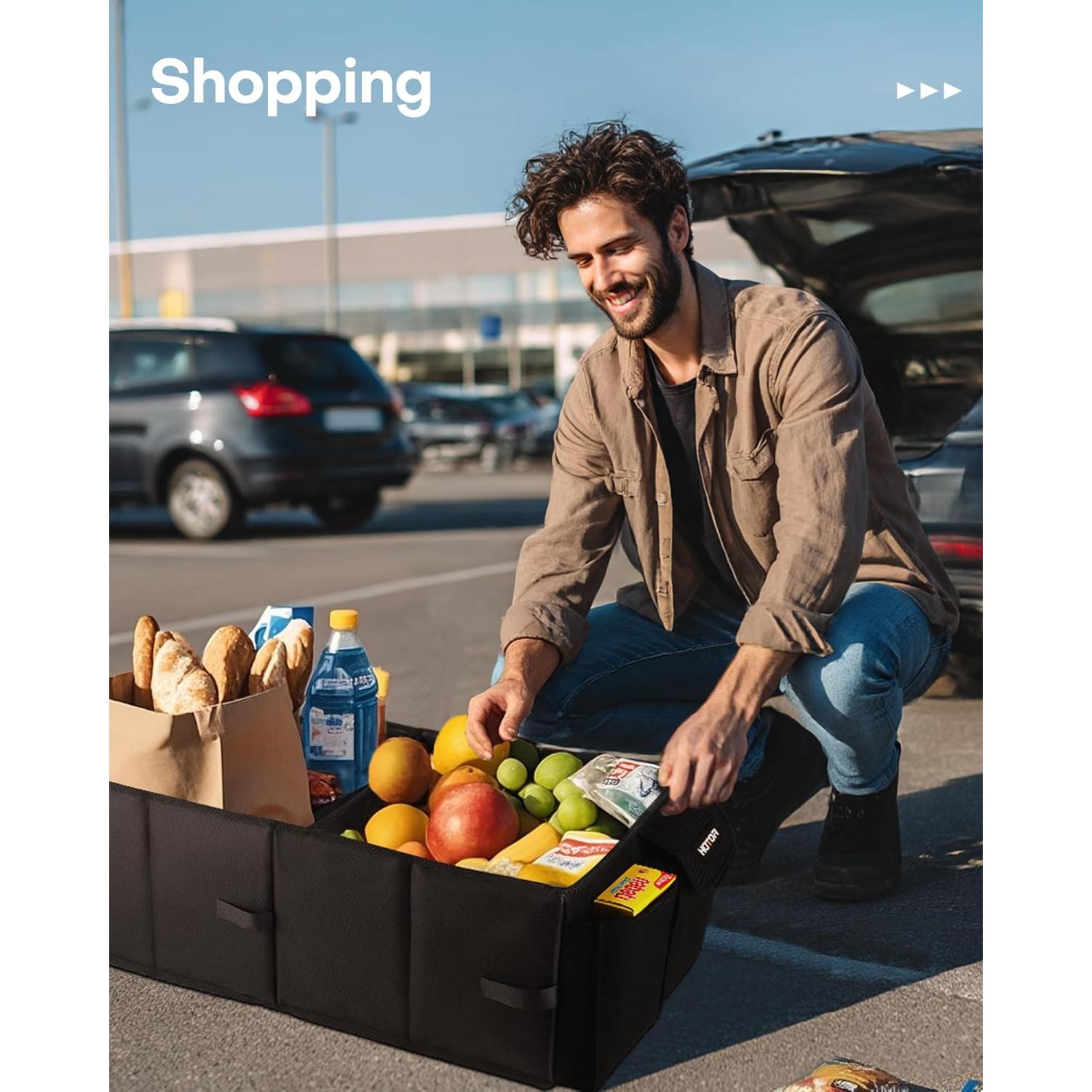 Organizador de Maletero HOTOR Plegable Negro 54x32x27cm