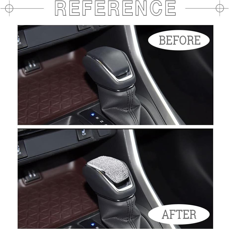 Cubierta de Pomo de Cambio 1797 Plateada para Toyota RAV4 Highlander Venza