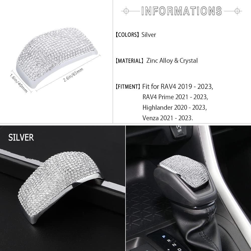 Cubierta de Pomo de Cambio 1797 Plateada para Toyota RAV4 Highlander Venza