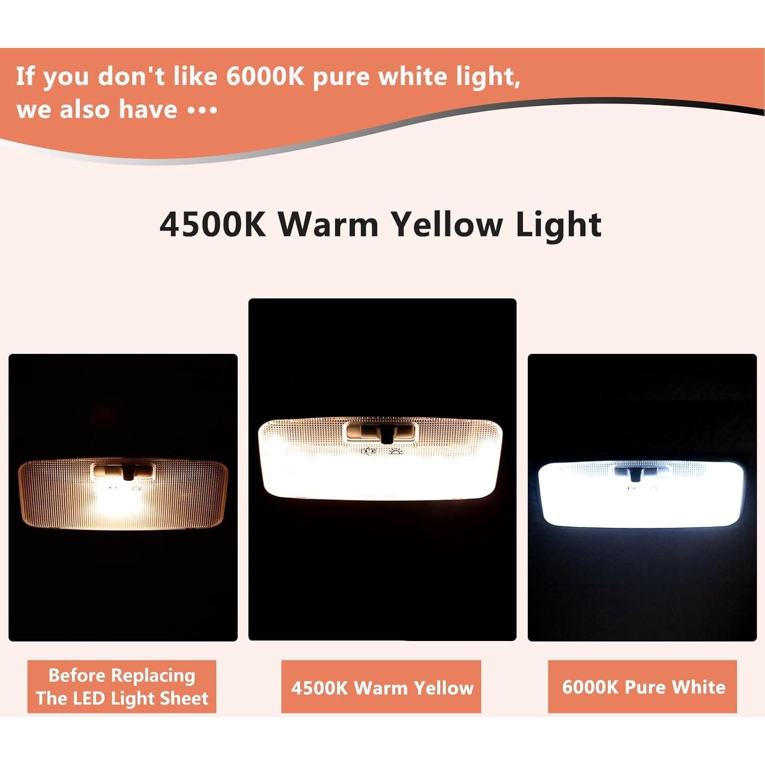 Luz LED Interior Trasera Toyota ZEN HON U-4500K Amarillo Cálido