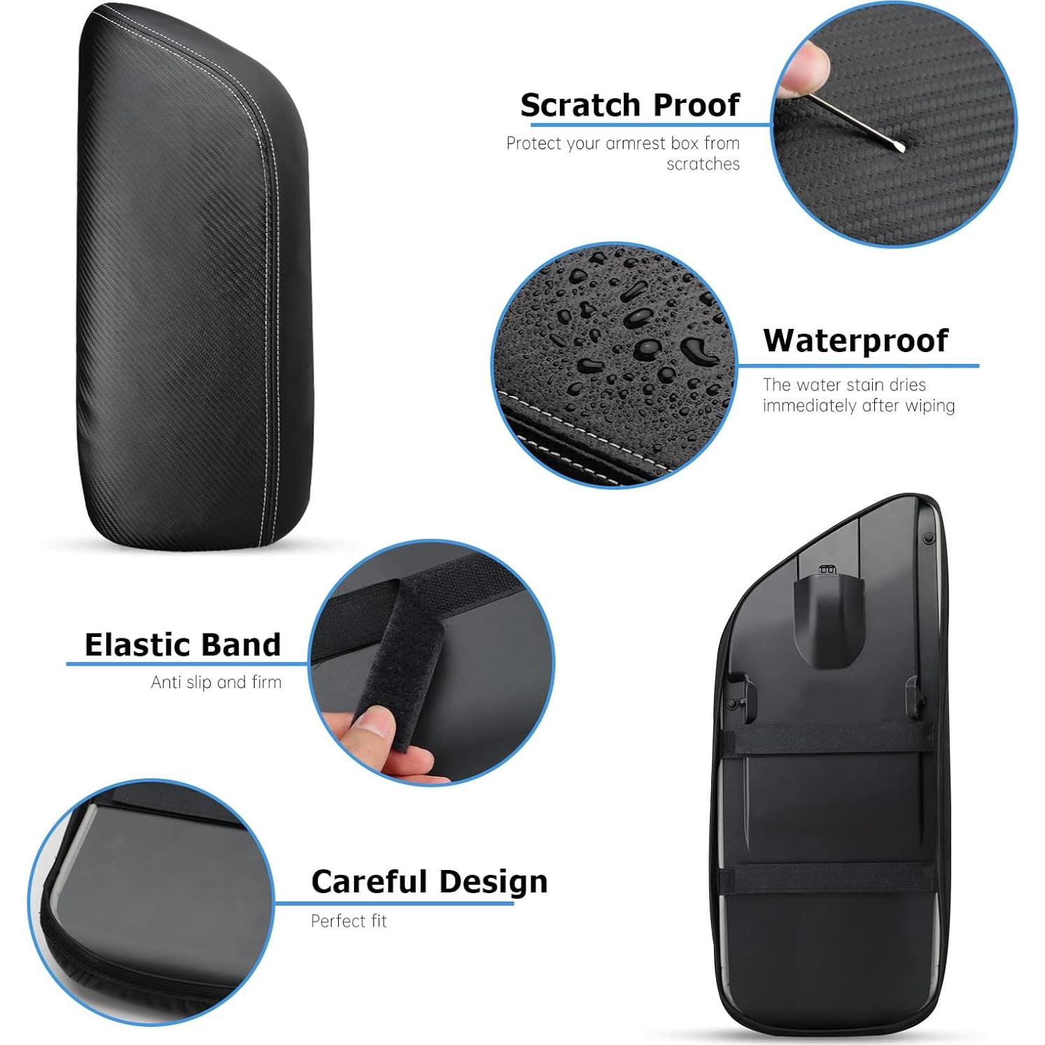 Cubierta reposabrazos Toyota Camry 2018-2024 INTGET fibra carbono