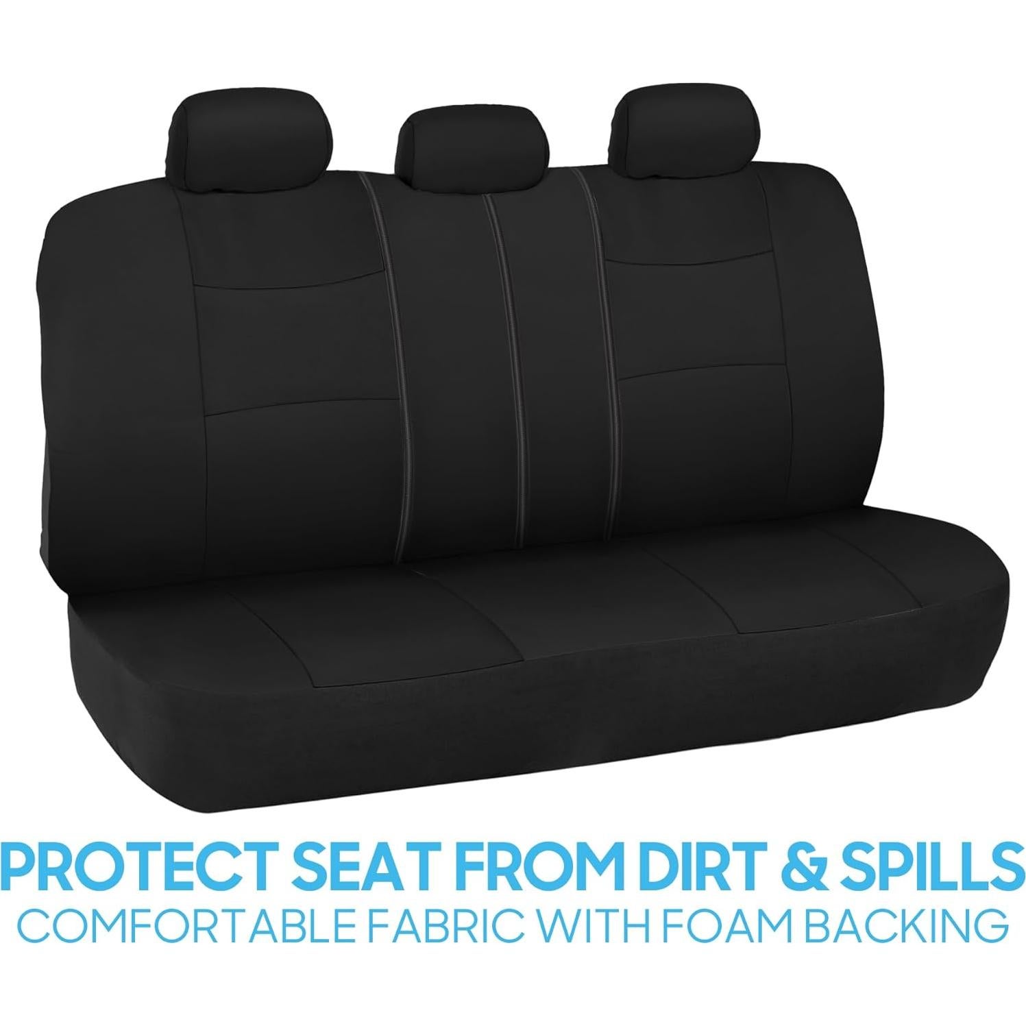 Cubiertas de Asiento de Auto BDK PolyPro Ajuste Universal Negro